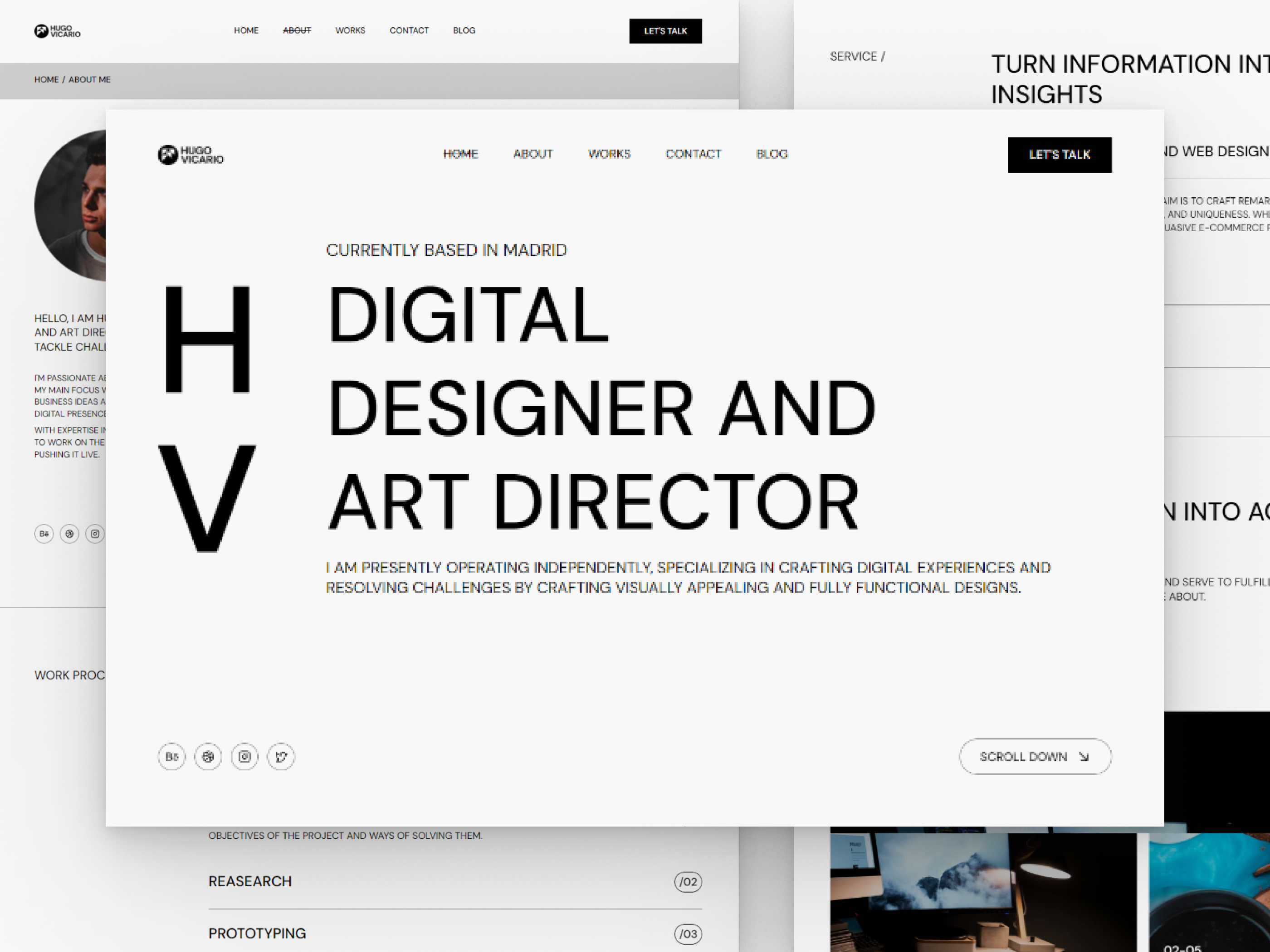 极简专业作品集网站设计灵感，博客内容、作品集 Framer 网站模板详情图 1