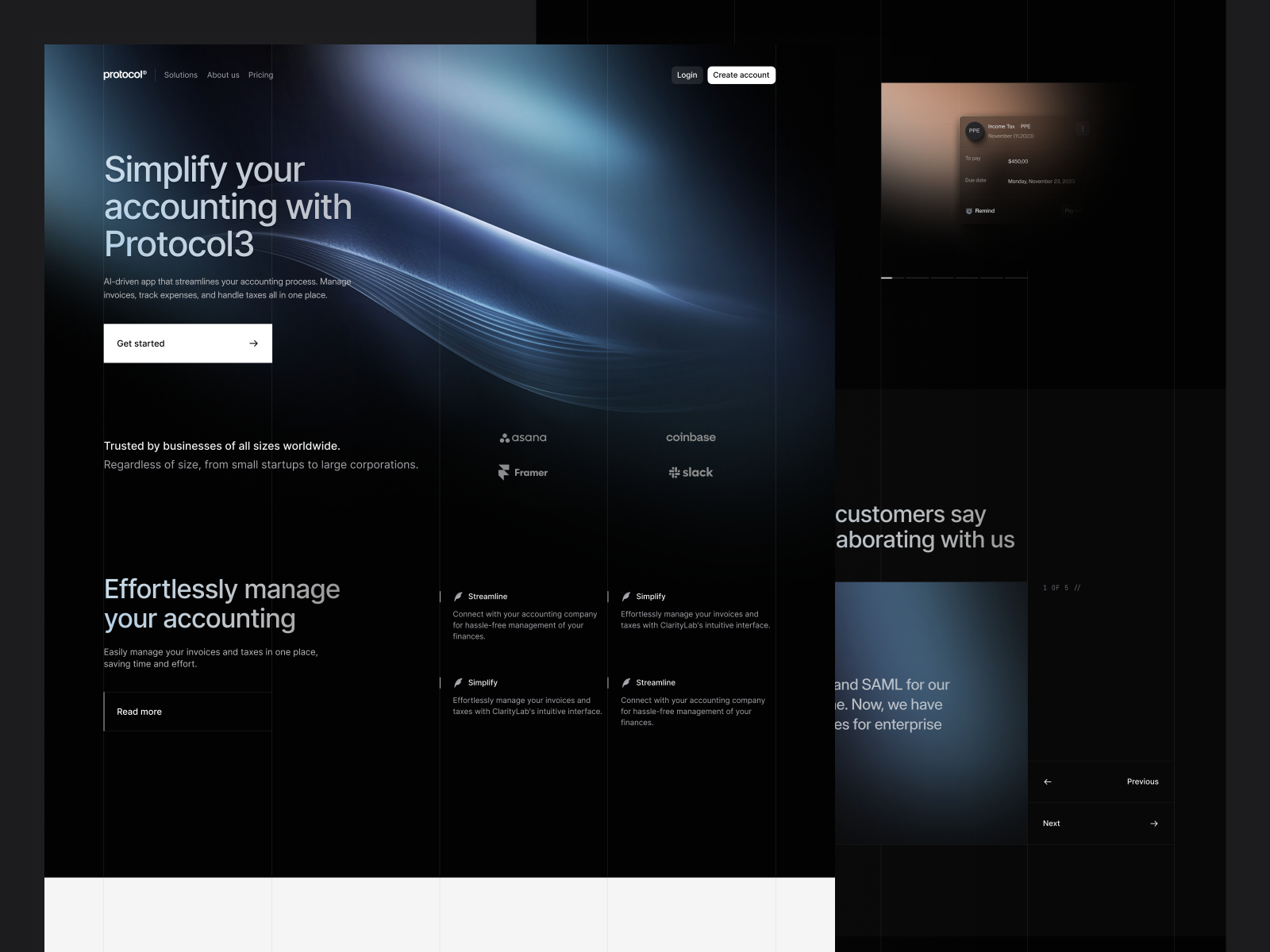 SaaS 产品官网设计灵感，SaaS、企业官网 Framer 网站模板详情图 1