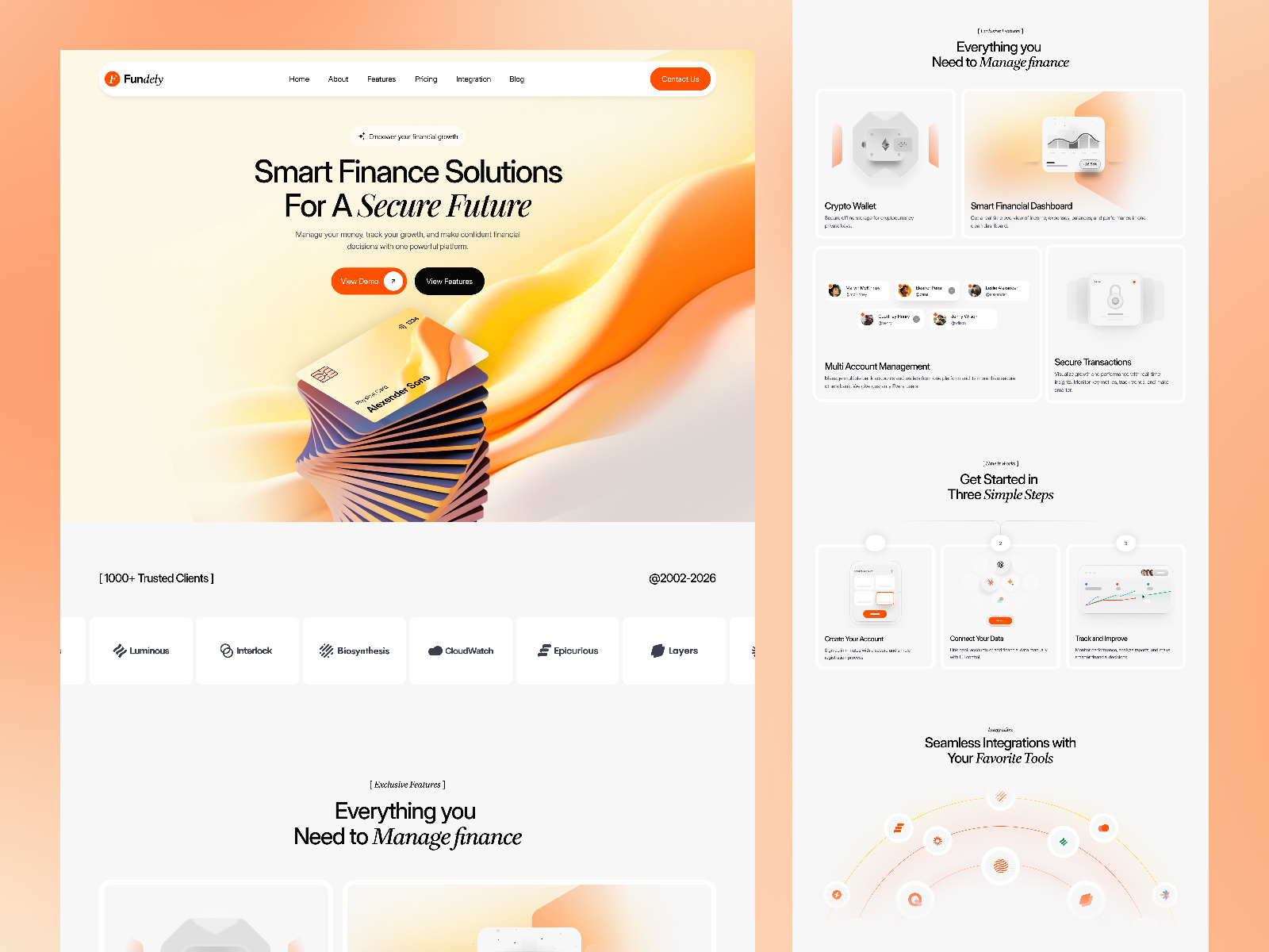 极简专业金融科技网站设计灵感，金融科技、电商 Framer 网站模板详情图 2