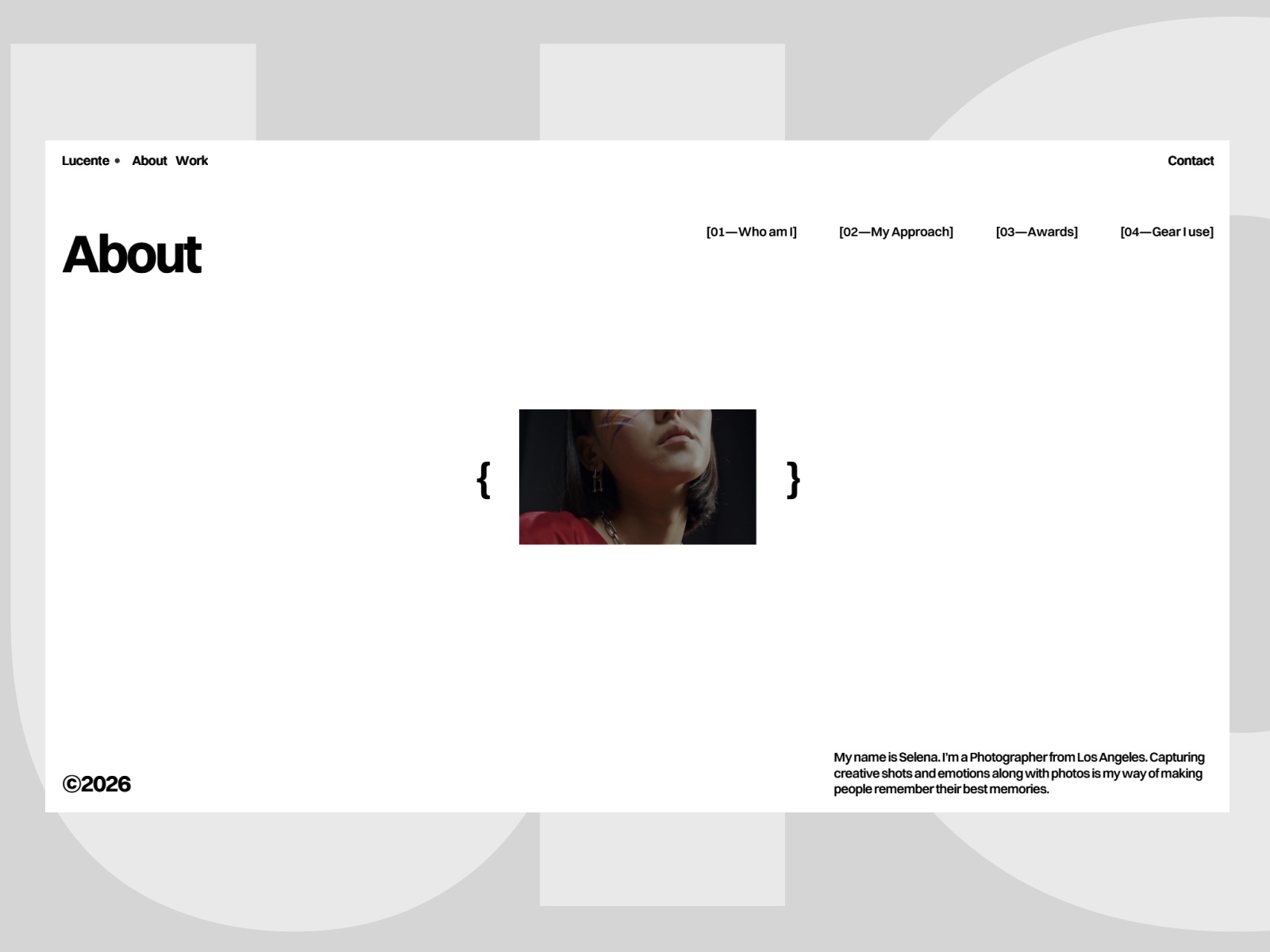 极简现代作品集网站设计灵感，作品集 Framer 网站模板详情图 3