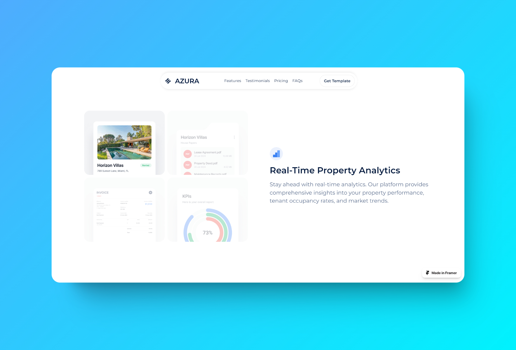 AI 产品官网设计灵感，人工智能、房地产 Framer 网站模板详情图 2