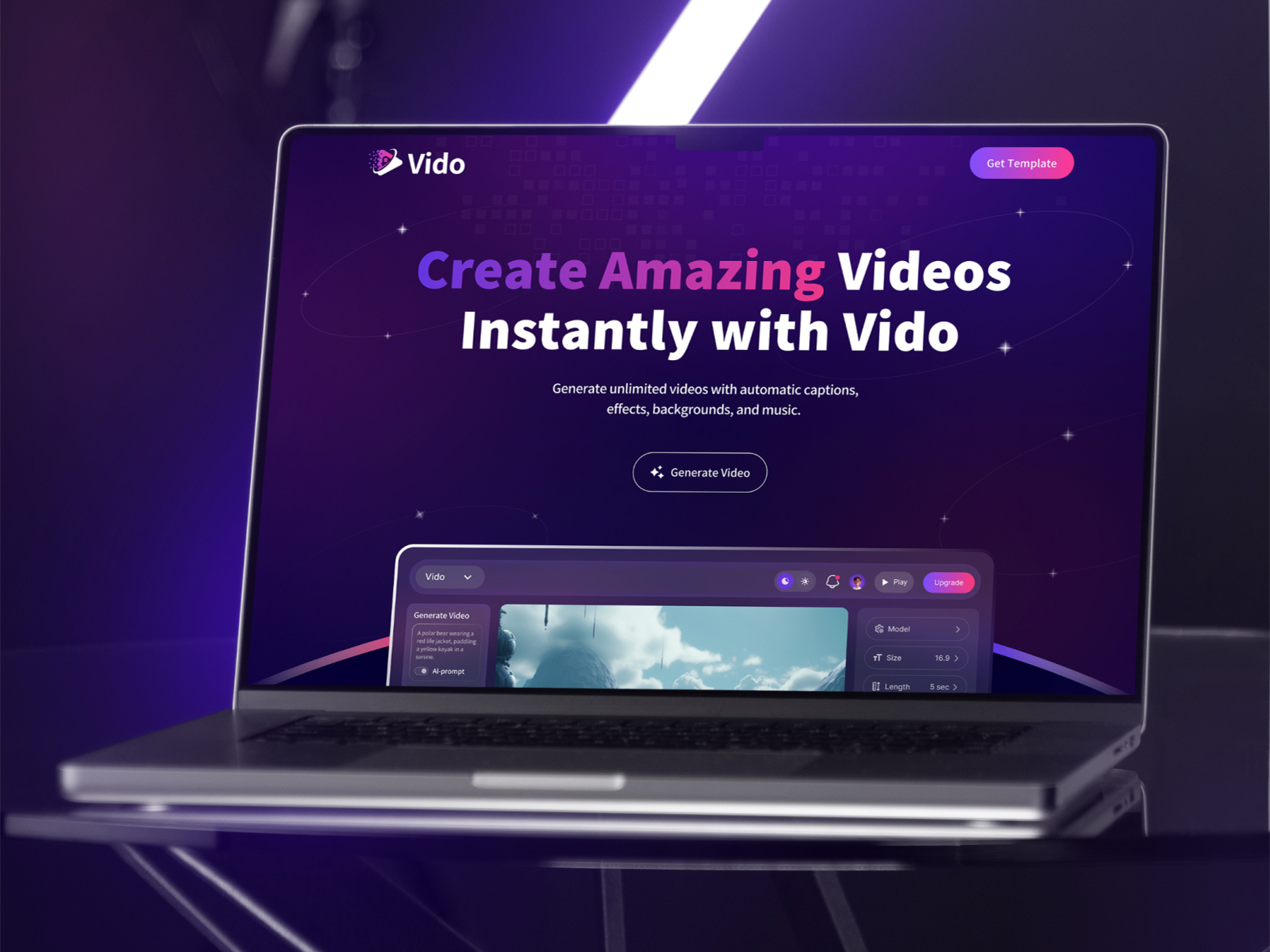 现代渐变 AI 产品官网设计灵感，人工智能、博客内容 Framer 网站模板详情图 1