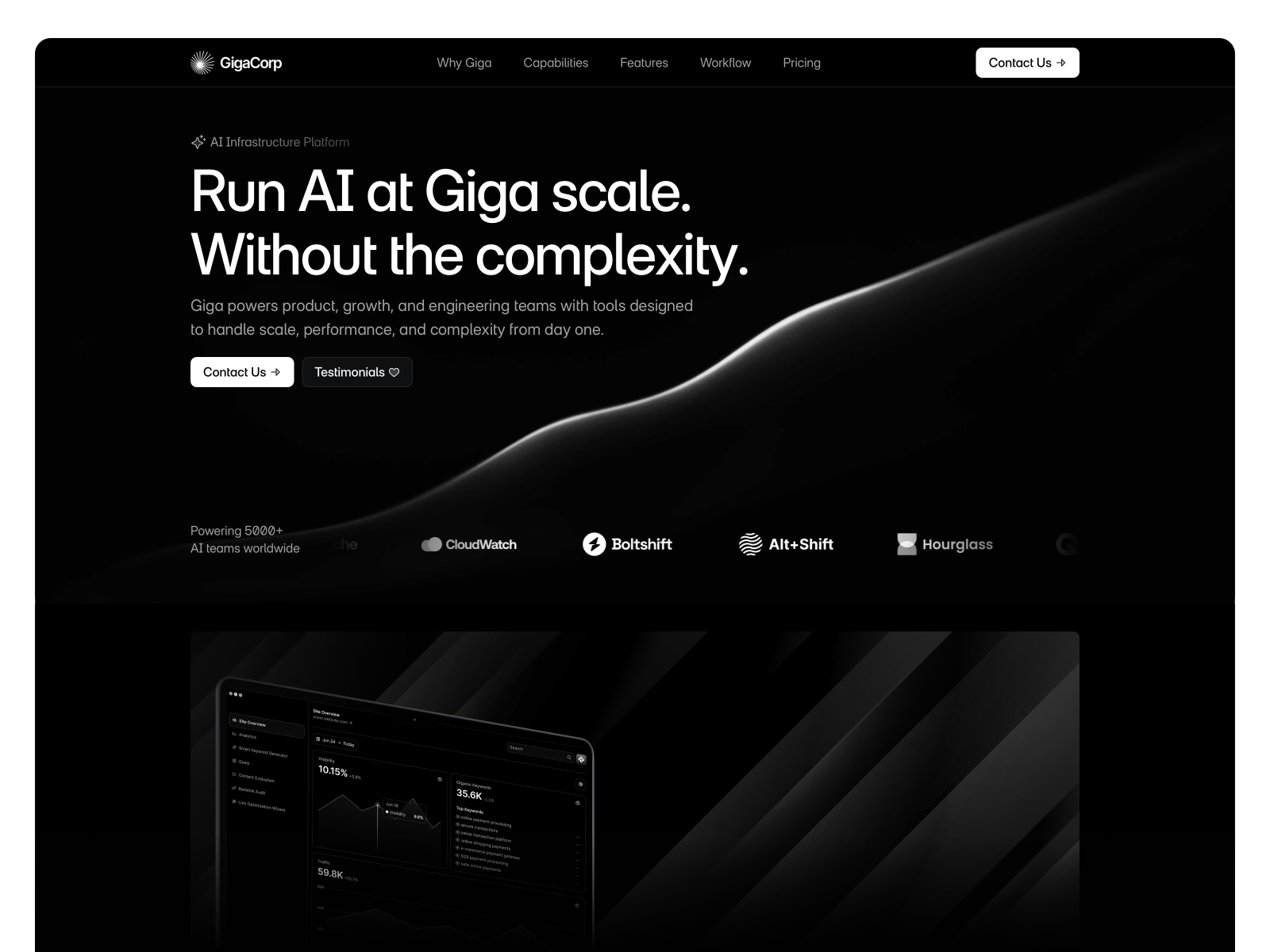 极简现代 AI 产品官网设计灵感，人工智能、SaaS Framer 网站模板详情图 1