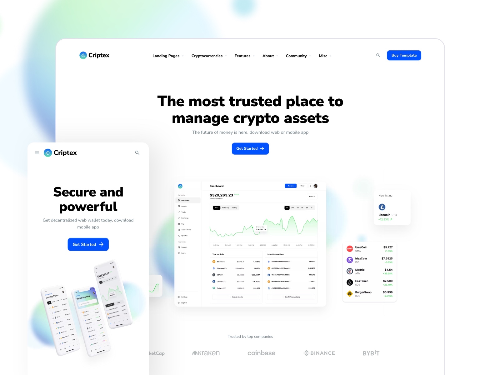 现代专业 Web3 项目官网设计灵感，Web3、SaaS Framer 网站模板详情图 1
