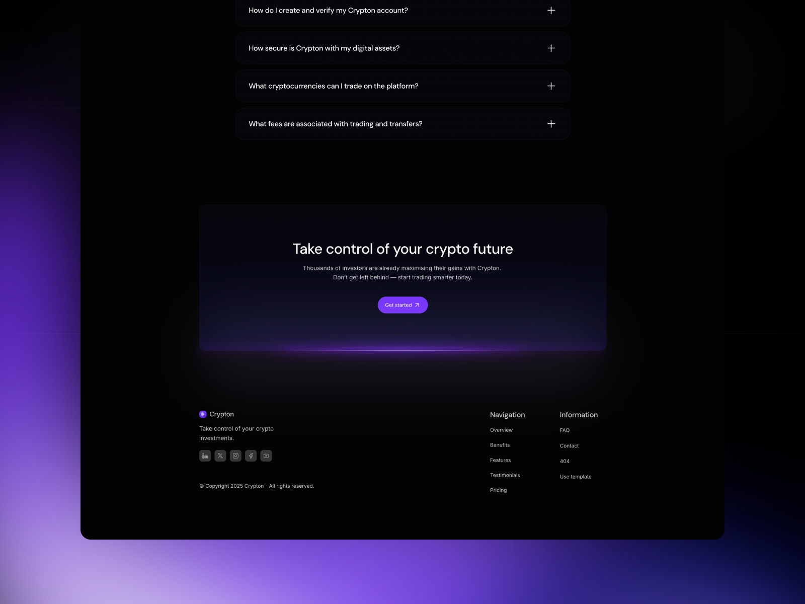 现代专业 Web3 项目官网设计灵感，Web3、金融科技 Framer 网站模板详情图 4