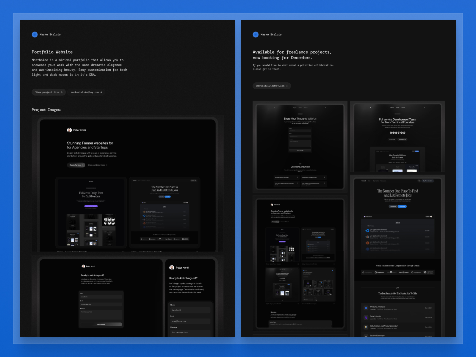极简作品集网站设计灵感，作品集、美容时尚 Framer 网站模板详情图 4