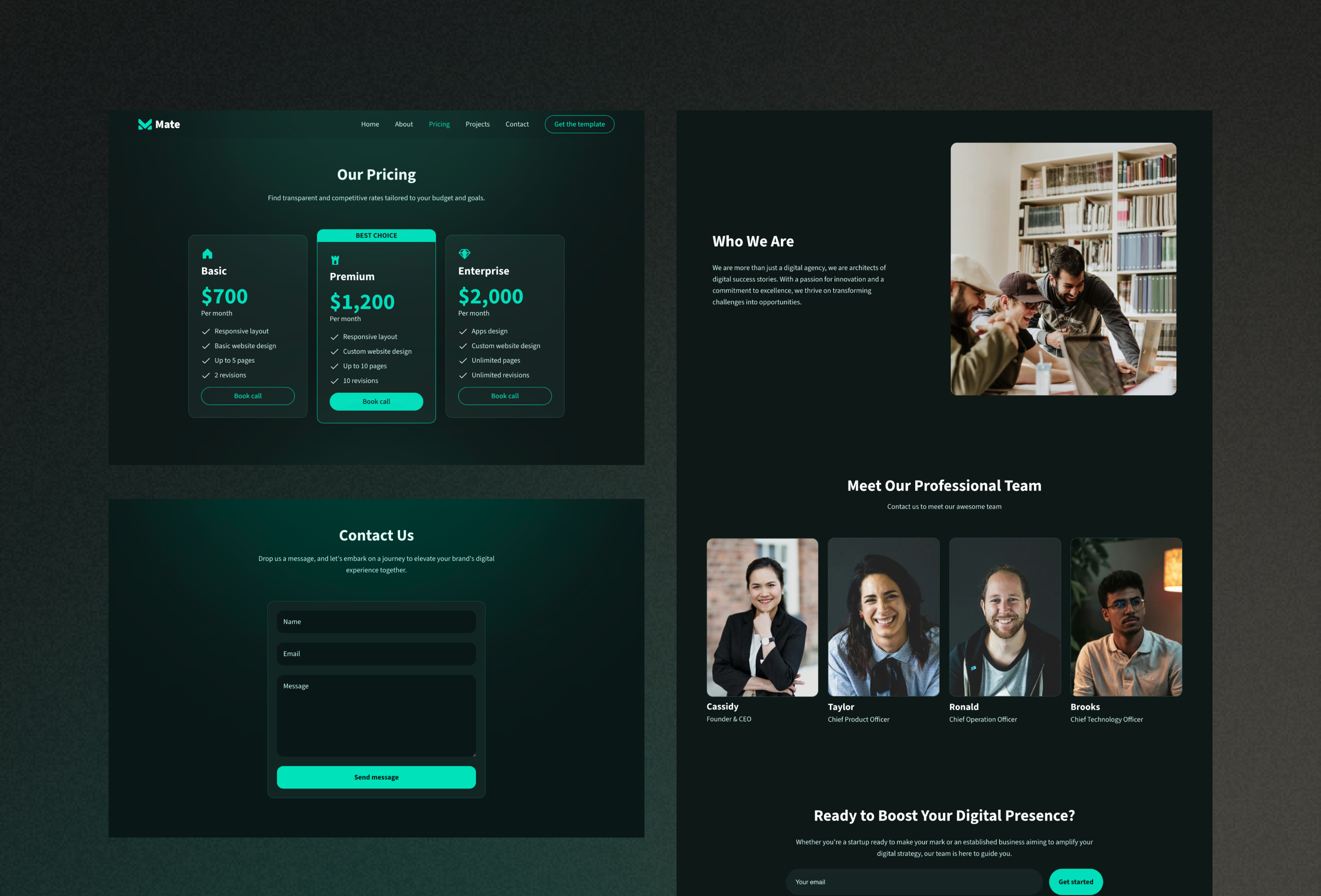 高级暗黑极简创意机构官网设计灵感，SaaS、设计工作室 Framer 网站模板详情图 3