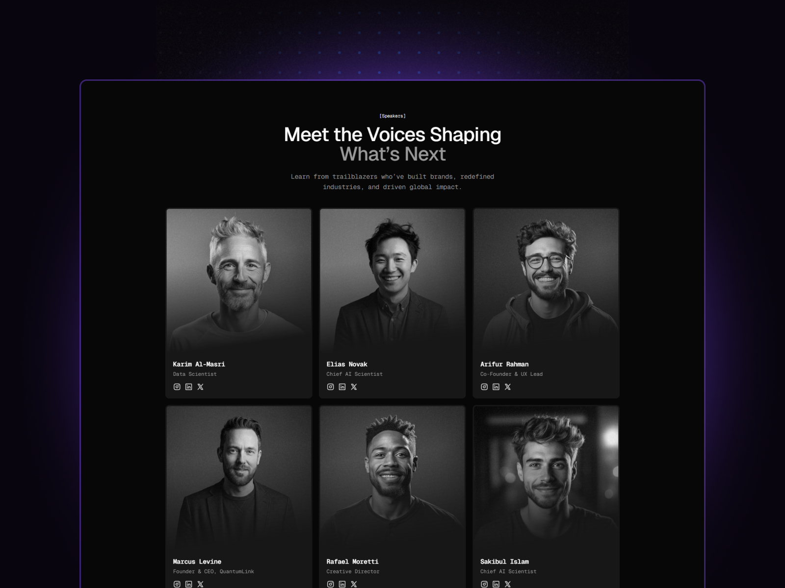 极简动效活动会议网站设计灵感，活动会议、企业官网 Framer 网站模板详情图 4
