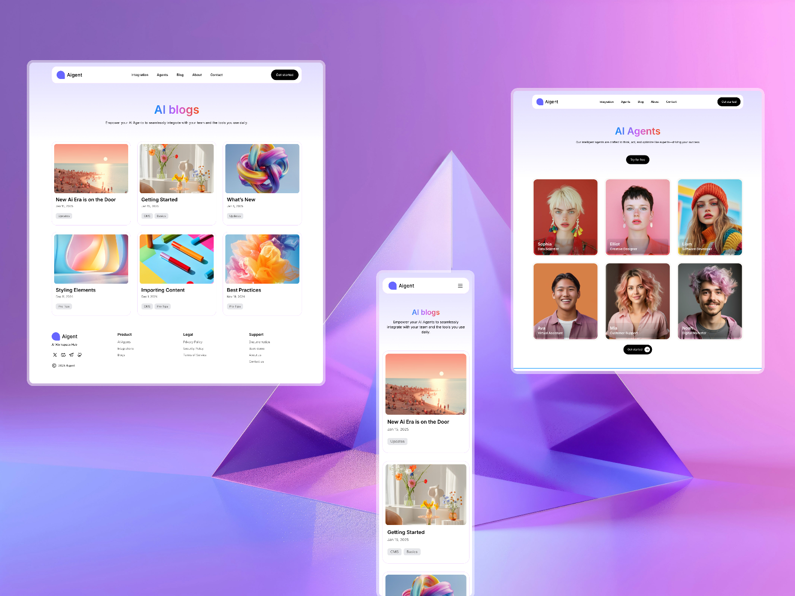 AI 产品官网设计灵感，人工智能、SaaS Framer 网站模板详情图 3