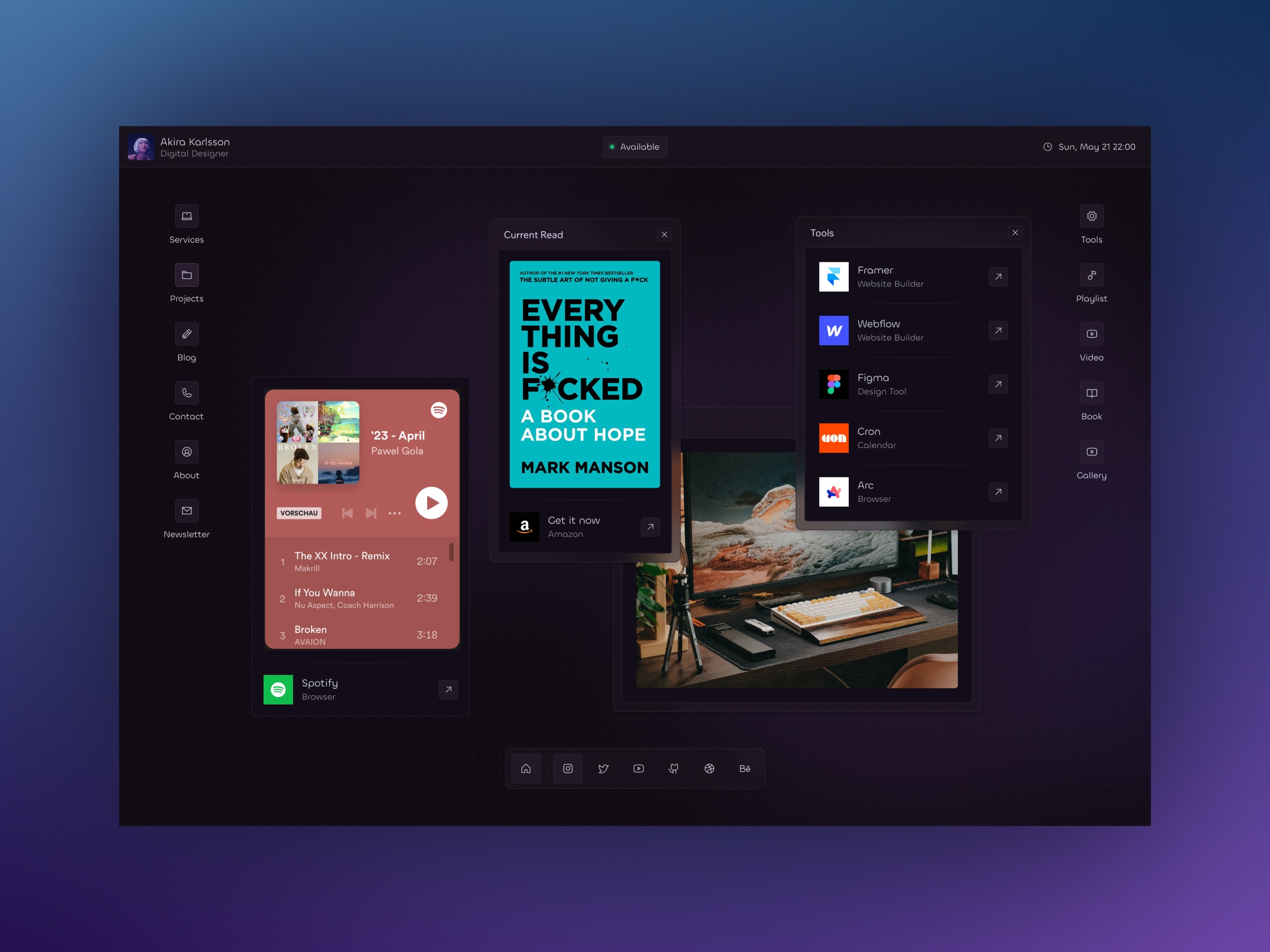 作品集网站设计灵感，作品集、企业官网 Framer 网站模板详情图 2