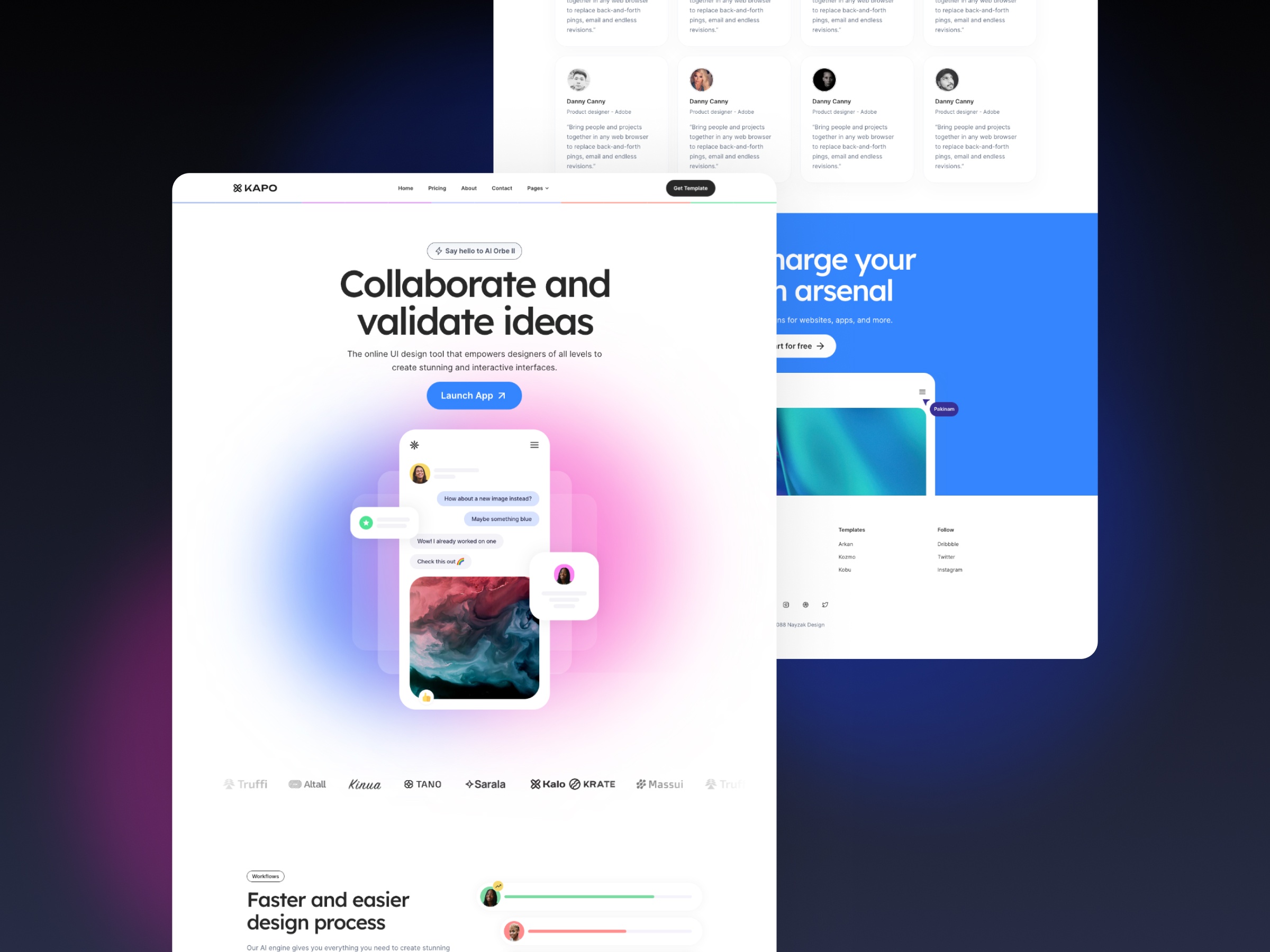 现代专业 SaaS 产品官网设计灵感，SaaS、企业官网 Framer 网站模板详情图 1