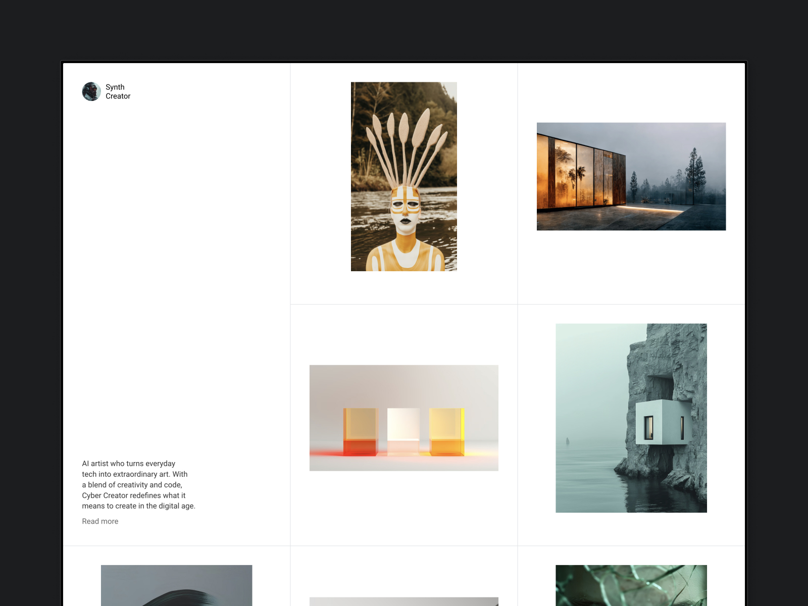 极简作品集网站设计灵感，作品集 Framer 网站模板详情图 1