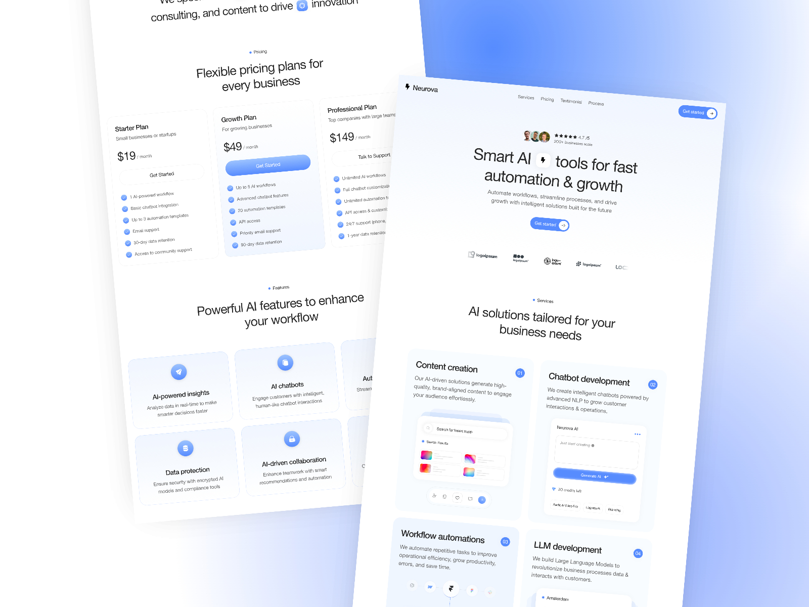 AI 机构落地页设计灵感，人工智能、设计工作室 Framer 网站模板详情图 2