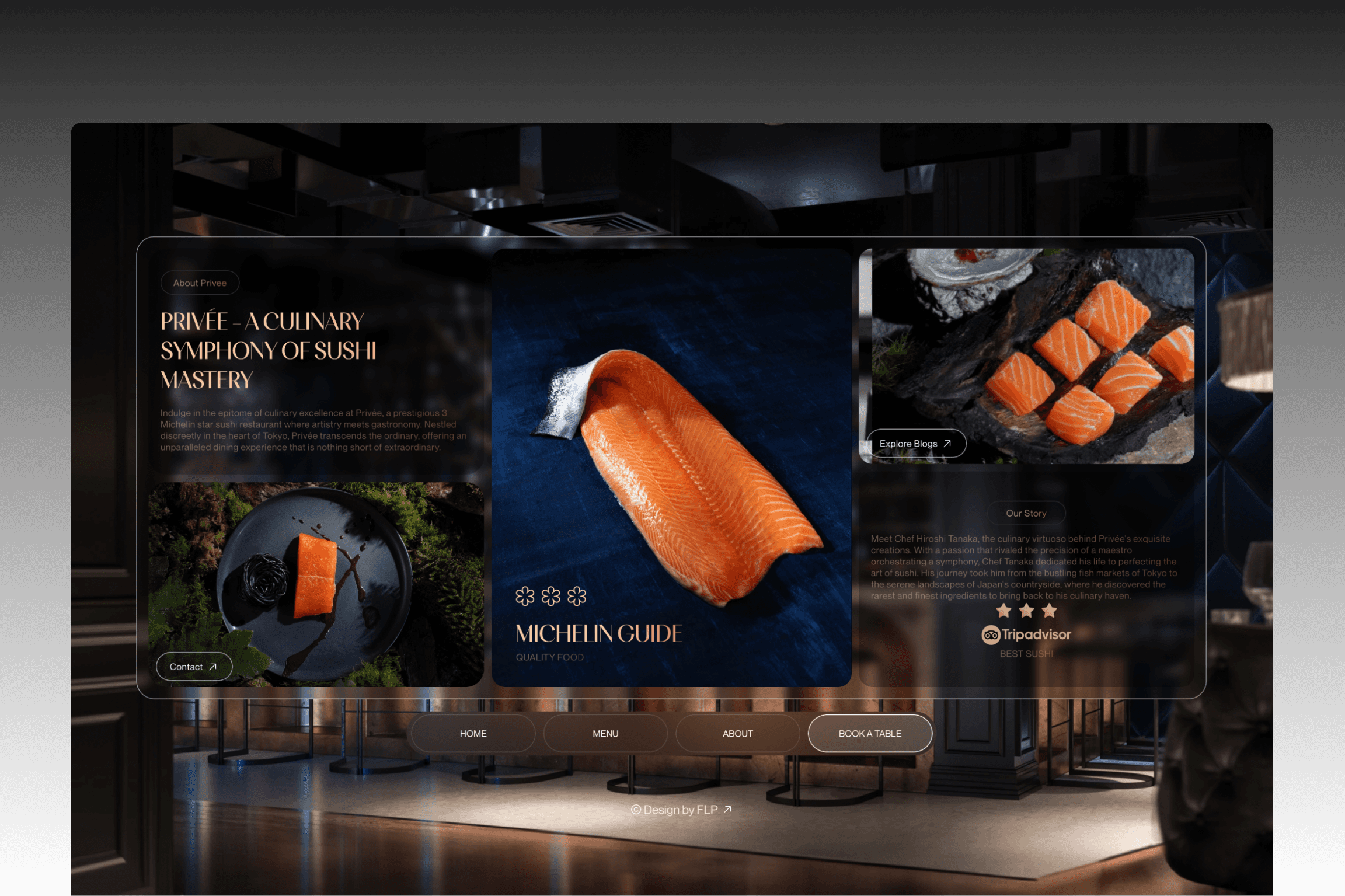 作品集网站设计灵感，餐饮美食、作品集 Framer 网站模板详情图 4