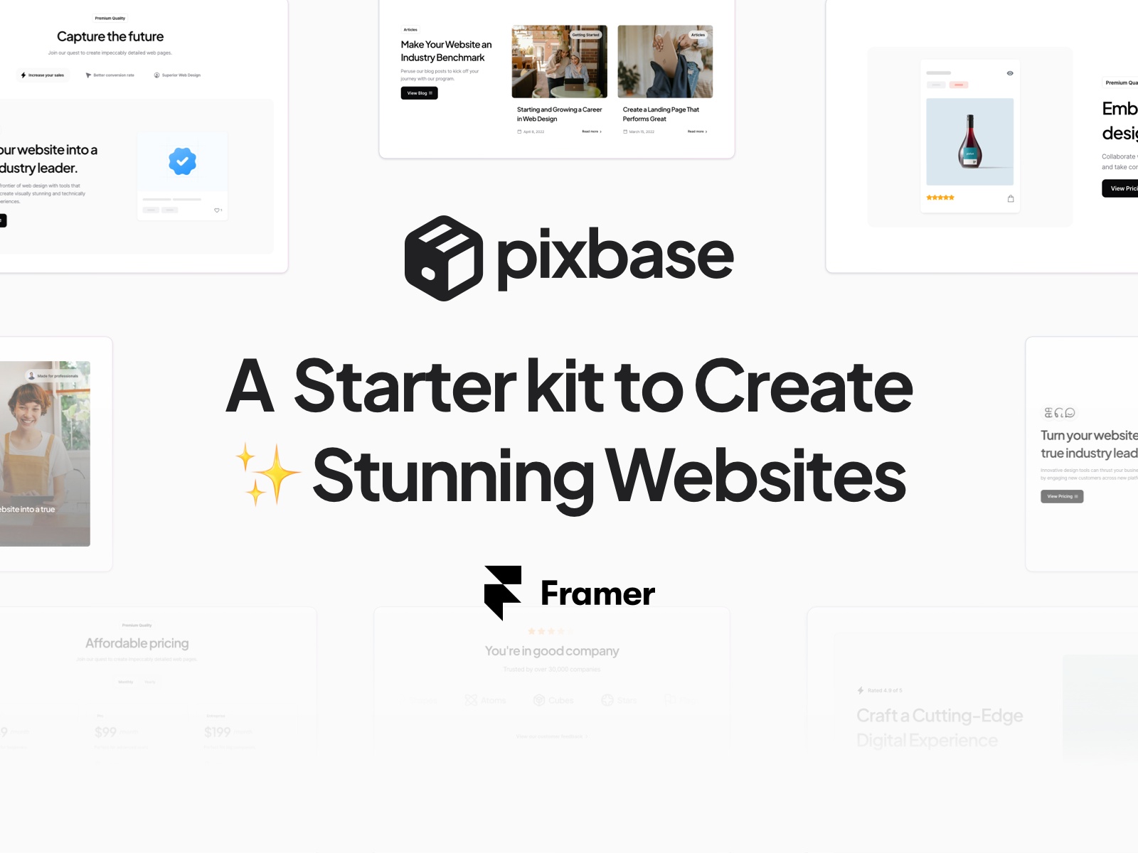 极简专业 SaaS 产品官网设计灵感，SaaS、设计工作室 Framer 网站模板详情图 1