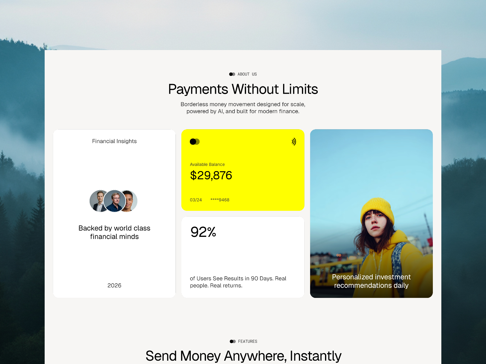 现代专业 AI 产品官网设计灵感，人工智能、金融科技 Framer 网站模板详情图 3