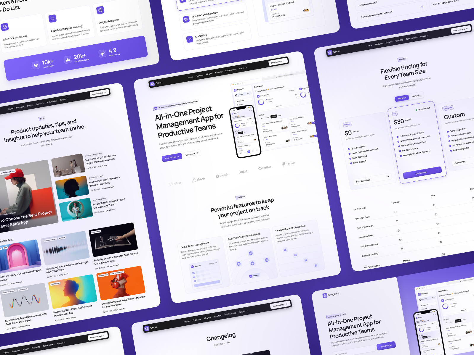 极简现代 SaaS 产品官网设计灵感，SaaS、设计工作室 Framer 网站模板详情图 2
