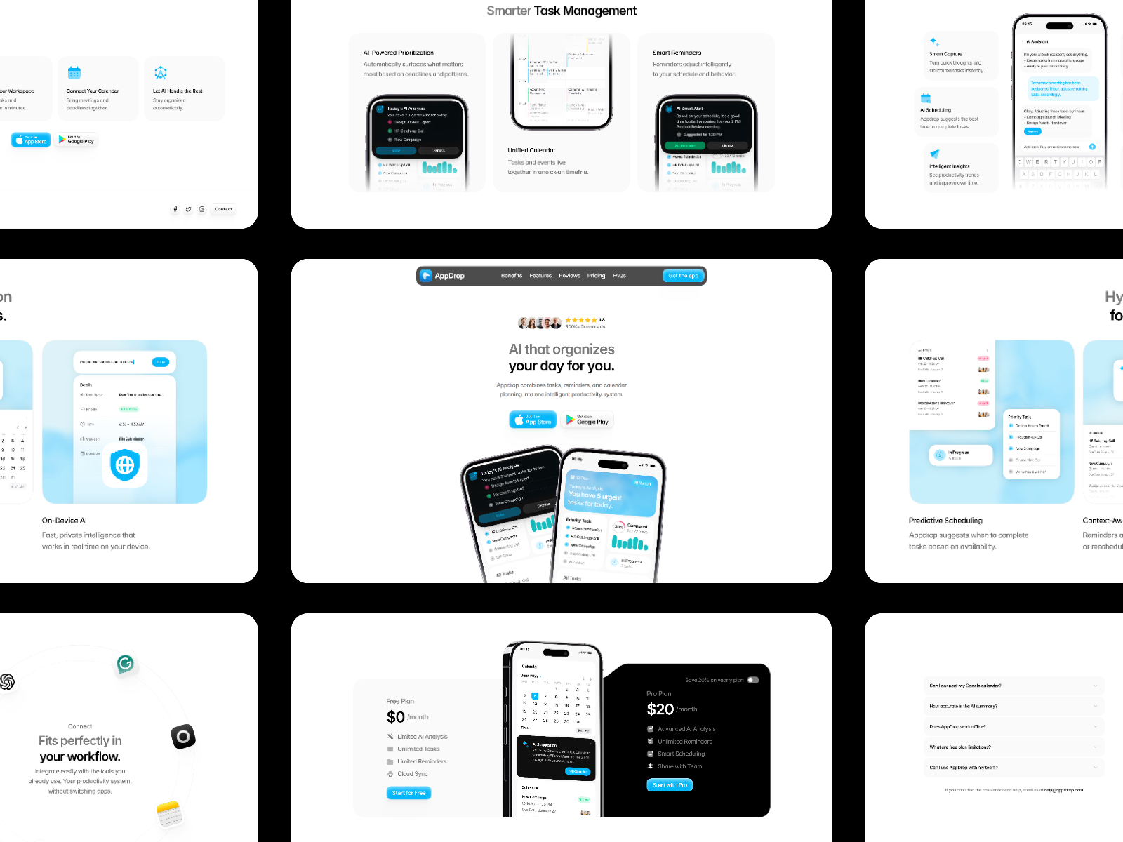 极简现代 AI 产品官网设计灵感，人工智能、SaaS Framer 网站模板详情图 2