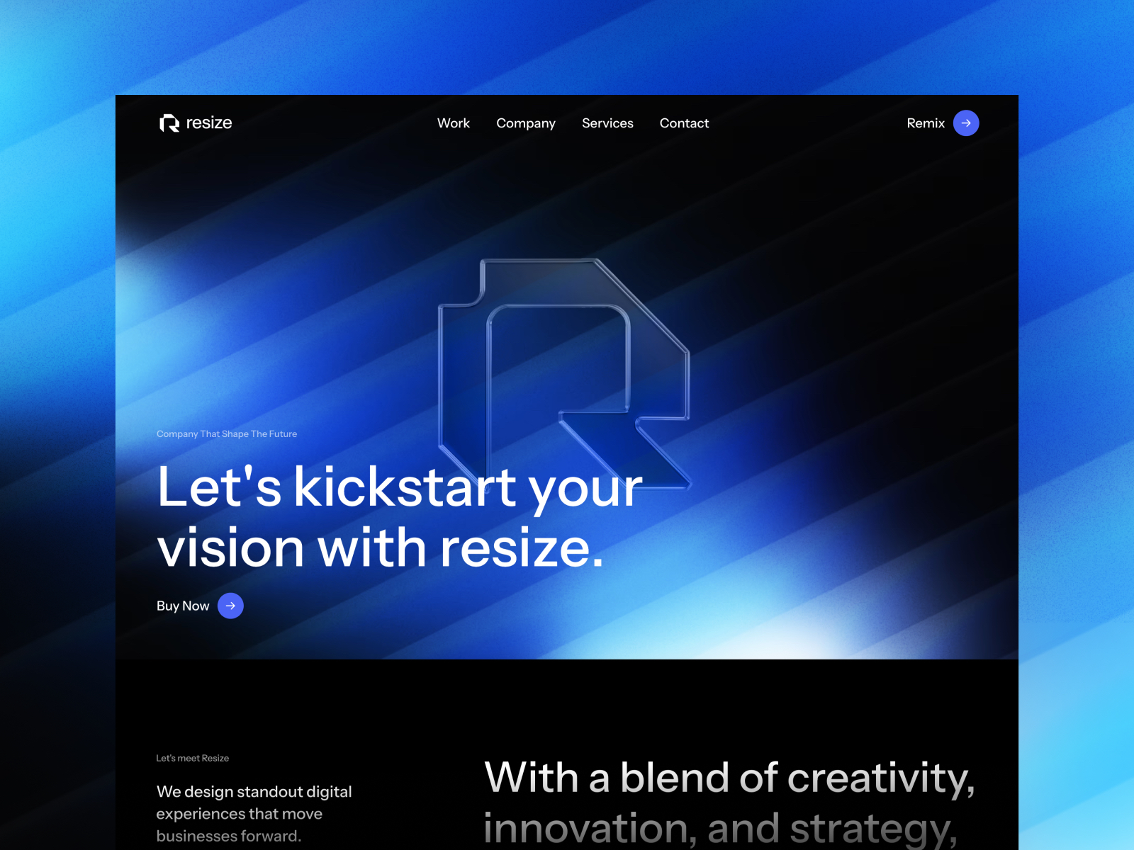 现代专业创意机构官网设计灵感，设计工作室、作品集 Framer 网站模板详情图 1
