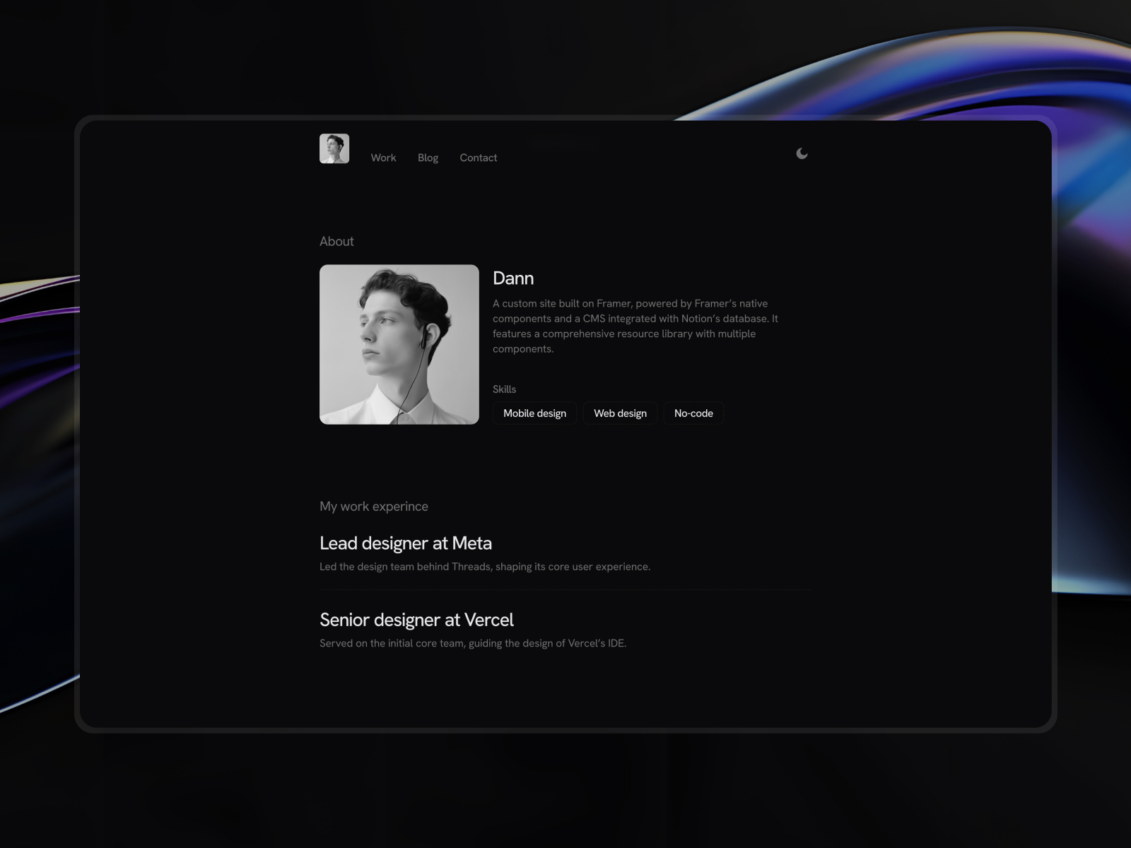 极简作品集网站设计灵感，作品集、美容时尚 Framer 网站模板详情图 4