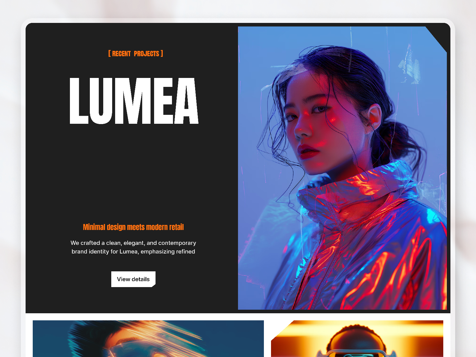 现代专业创意机构官网设计灵感，设计工作室、作品集 Framer 网站模板详情图 2