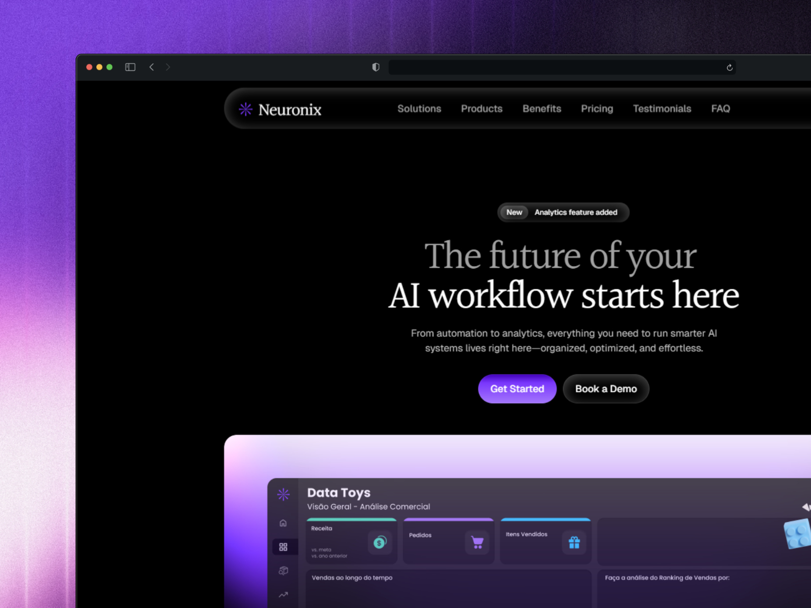 高级暗黑动效 AI 产品官网设计灵感，人工智能、SaaS Framer 网站模板详情图 1