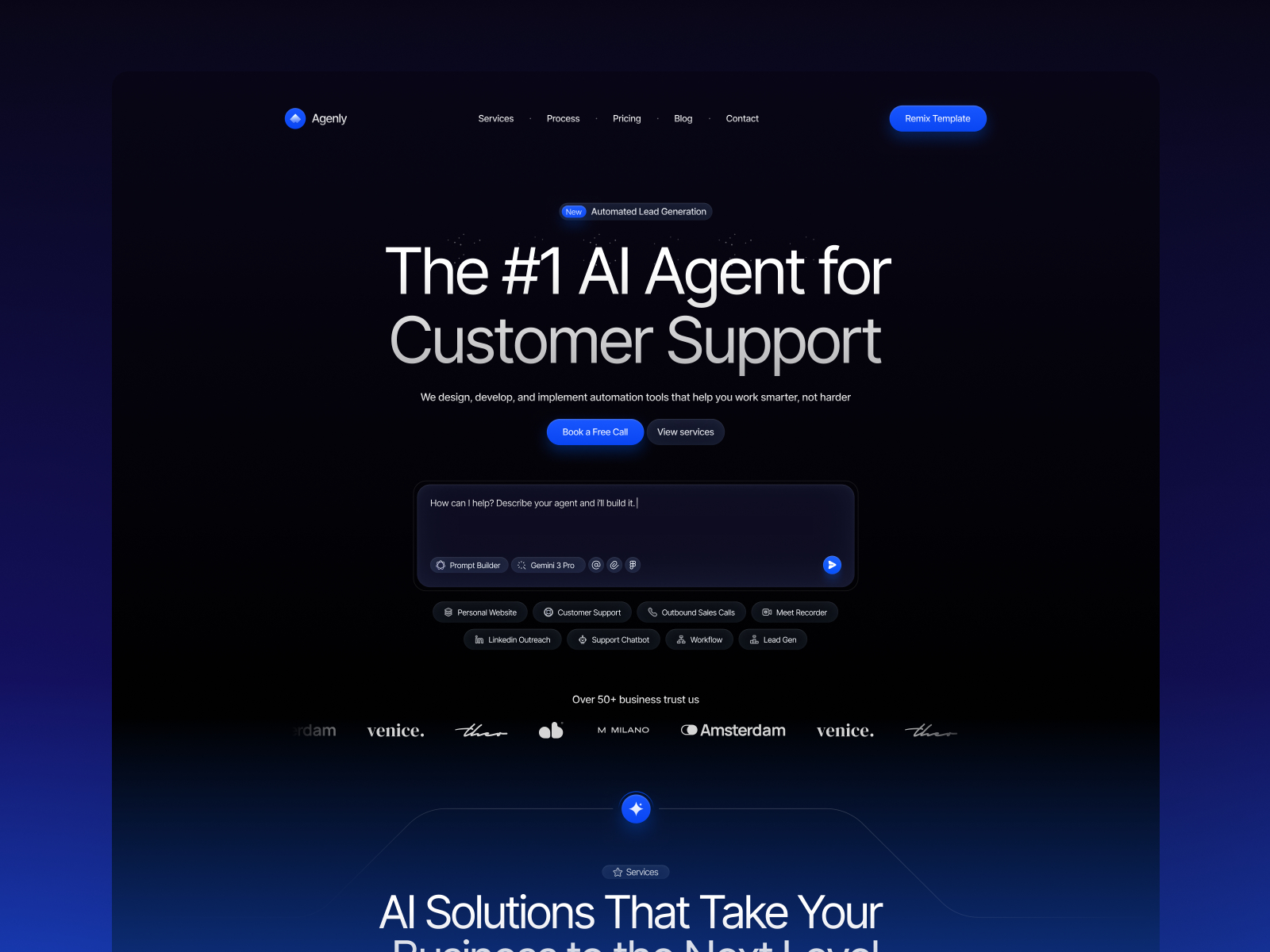 高级暗黑现代 AI 机构落地页设计灵感，Web3、人工智能 Framer 网站模板详情图 1