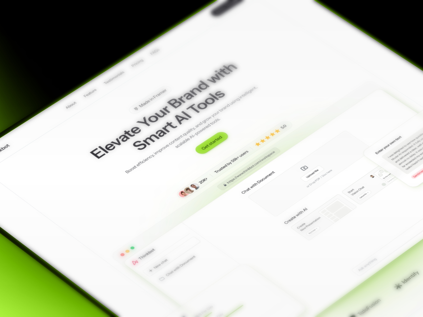 专业动效 AI 产品官网设计灵感，人工智能、博客内容 Framer 网站模板详情图 1