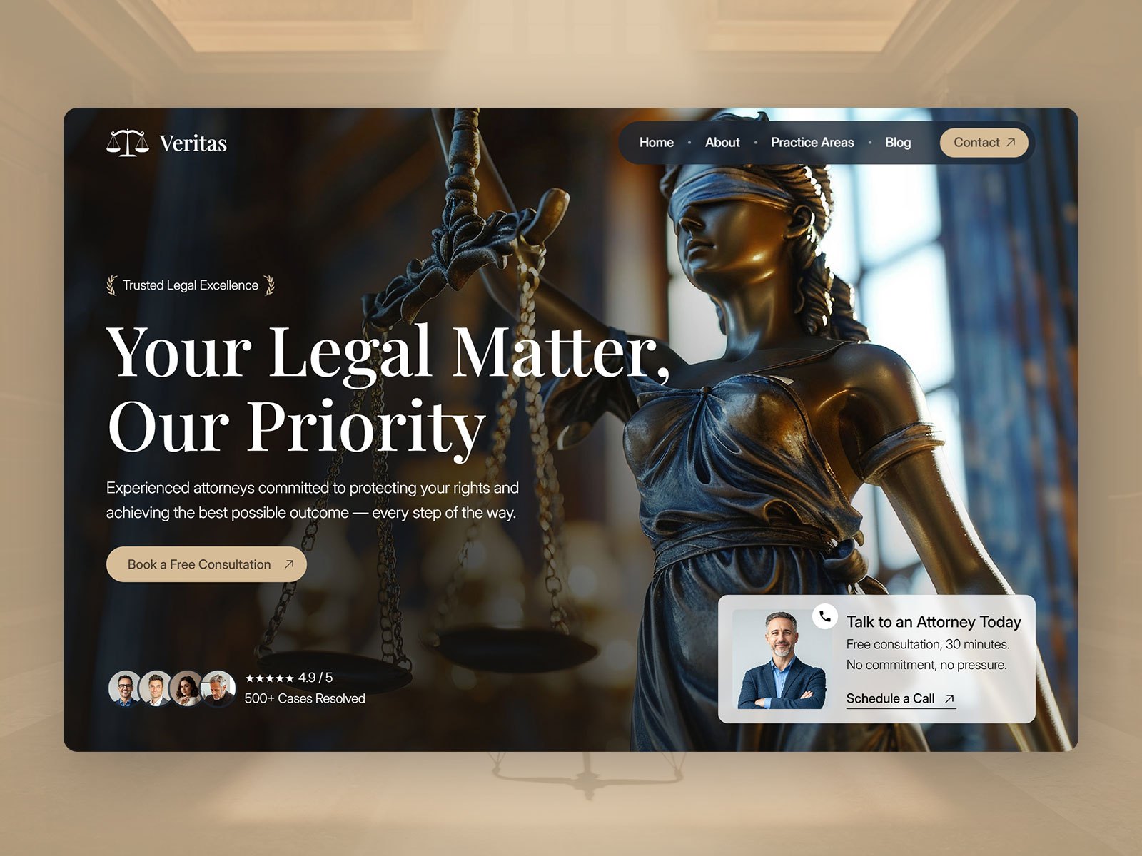 极简现代企业服务官网设计灵感，博客内容、企业官网 Framer 网站模板详情图 1