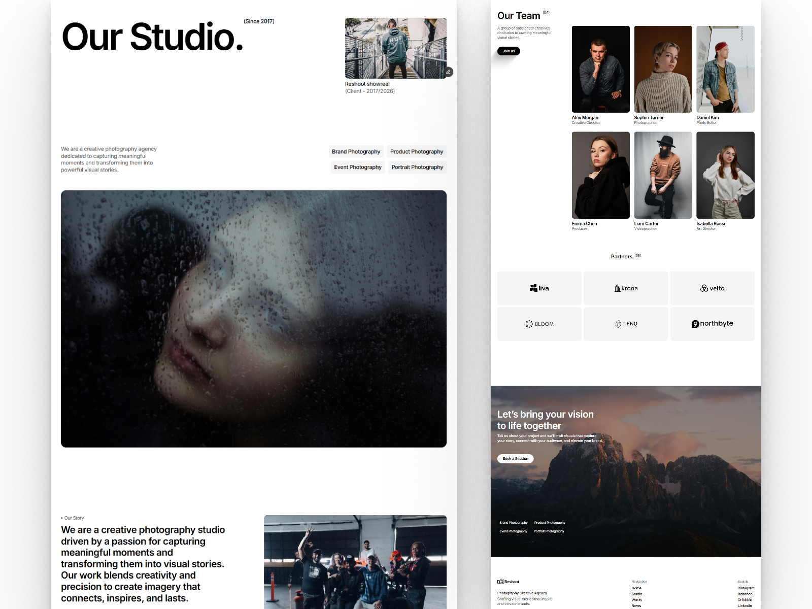 黑白极简现代网站设计灵感，设计工作室、作品集 Framer 网站模板详情图 3