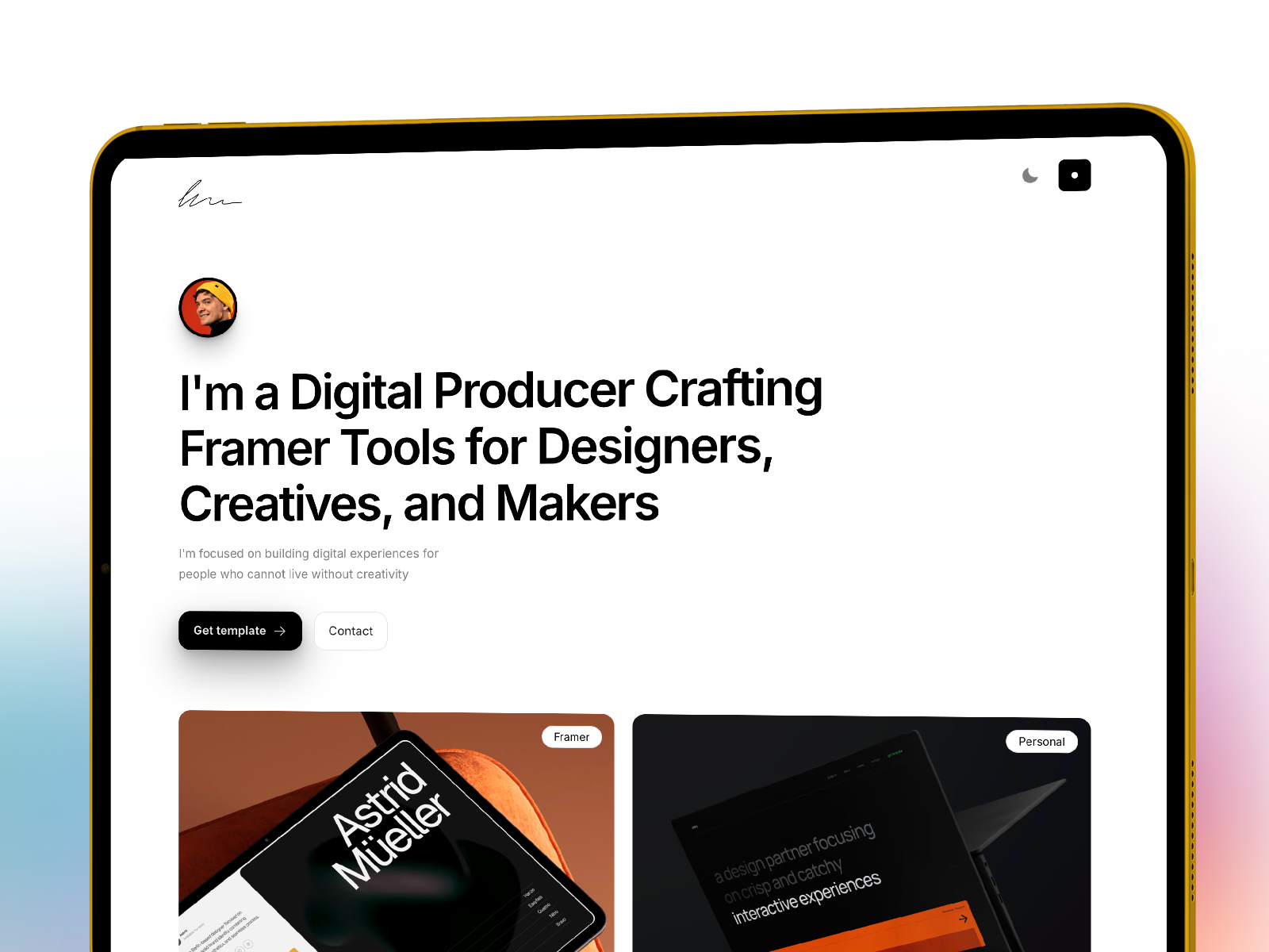 极简现代电商网站设计灵感，电商、作品集 Framer 网站模板详情图 2