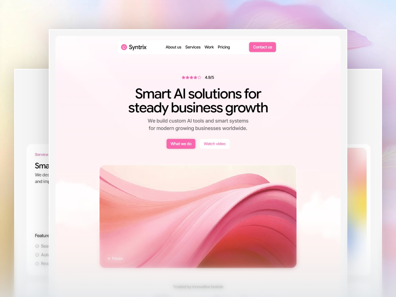 极简专业 AI 机构落地页设计灵感，人工智能、SaaS Framer 网站模板详情图 1