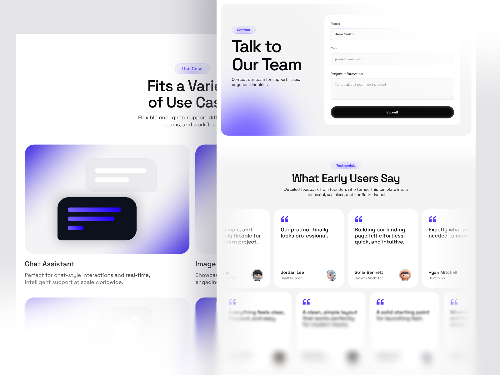 极简现代 SaaS 产品官网设计灵感，人工智能、SaaS Framer 网站模板详情图 4