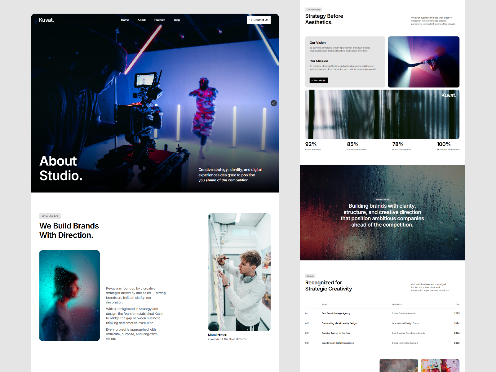 现代彩色网站设计灵感，设计工作室、作品集 Framer 网站模板详情图 3