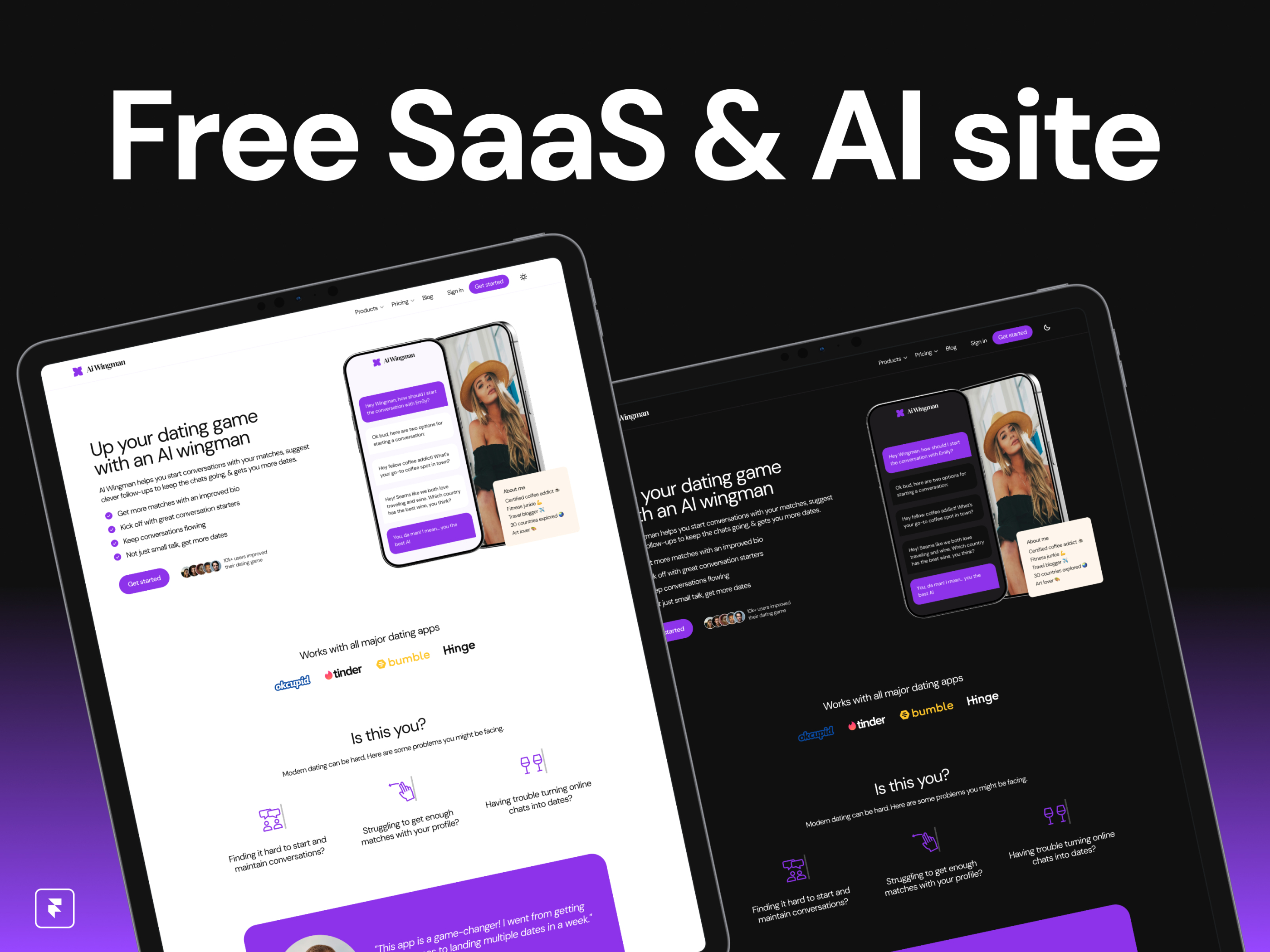 AI 产品官网设计灵感，人工智能、SaaS Framer 网站模板详情图 1