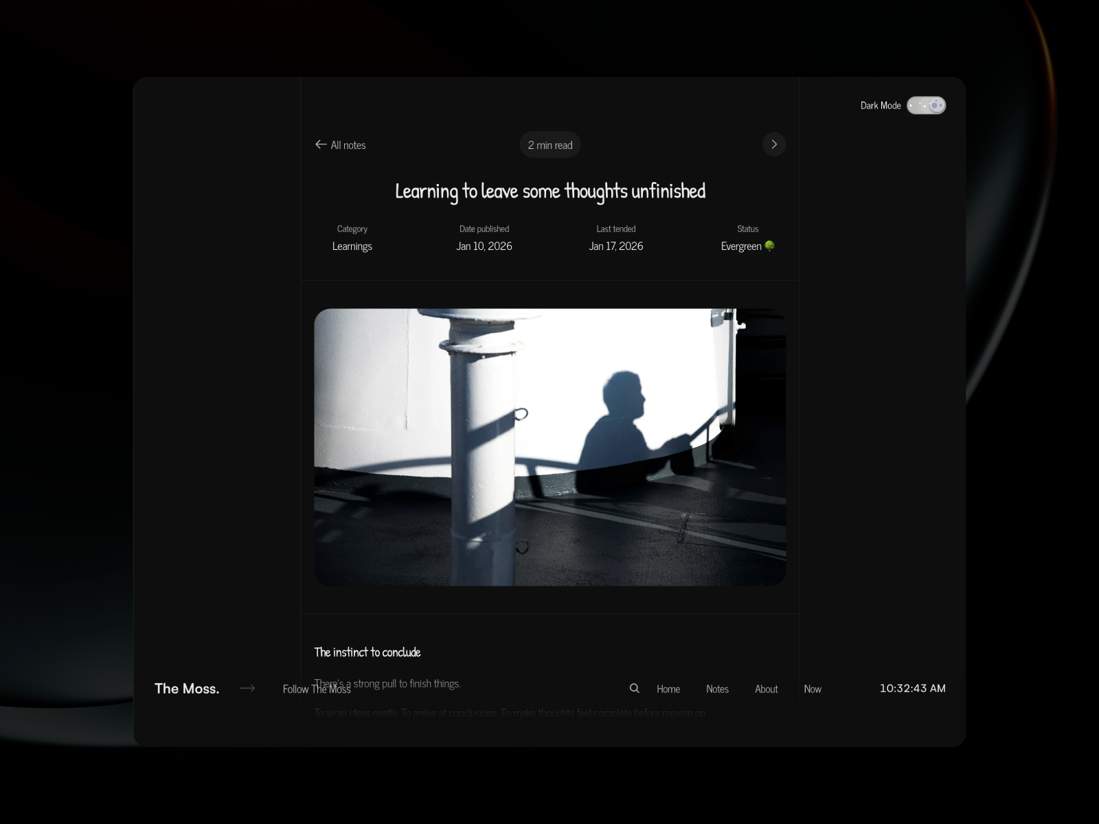 高级暗黑黑白极简个人品牌网站设计灵感，博客内容、作品集 Framer 网站模板详情图 3