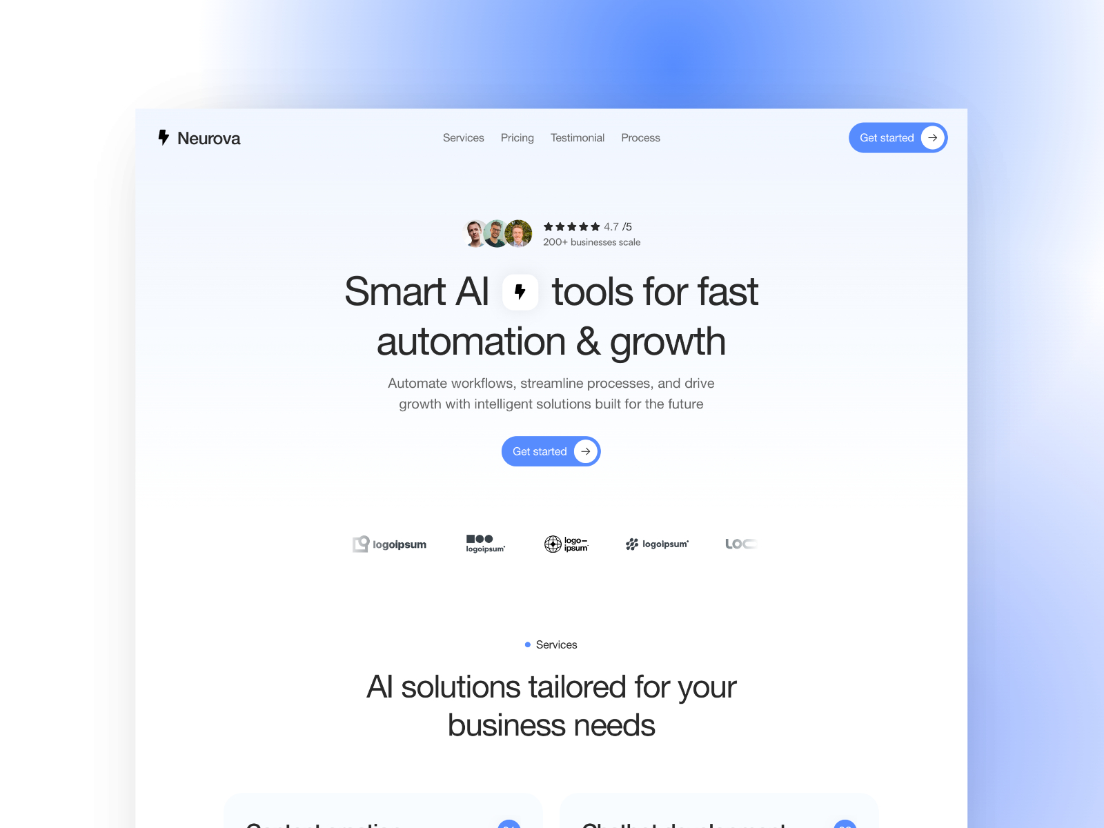 AI 机构落地页设计灵感，人工智能、设计工作室 Framer 网站模板详情图 1