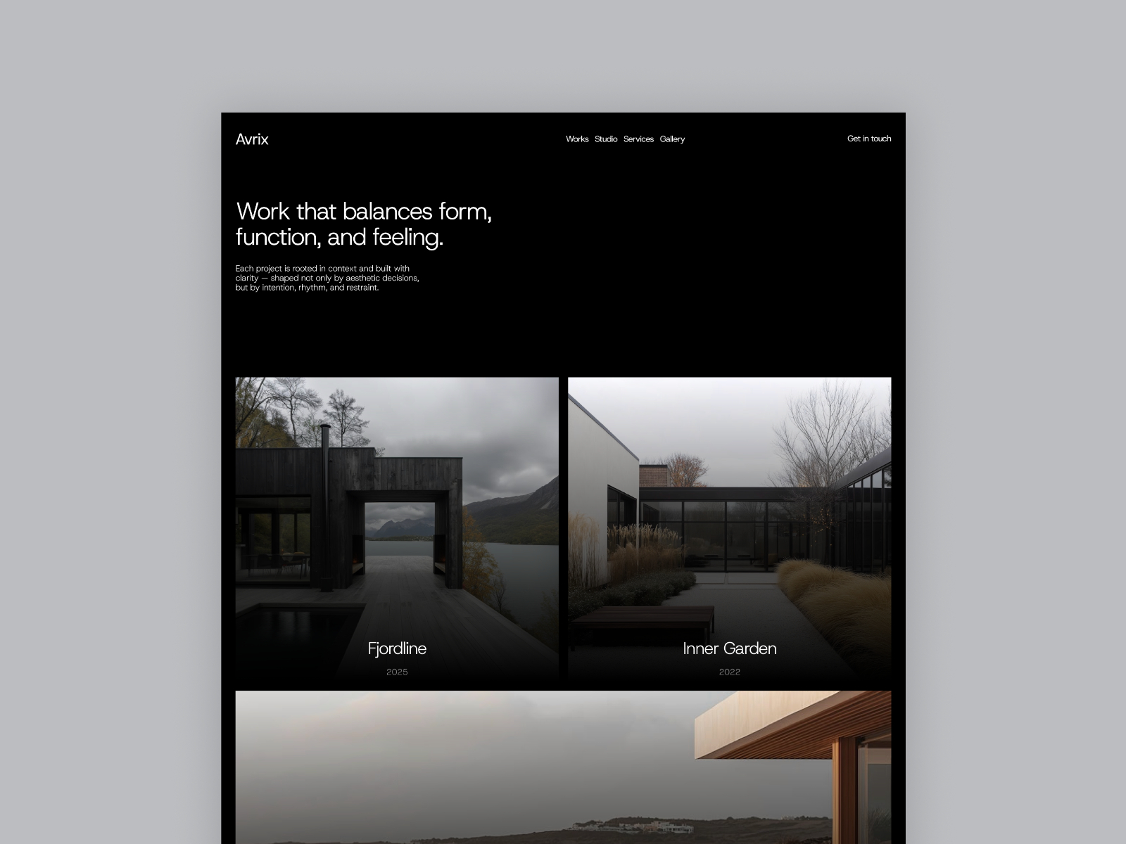 极简房地产网站设计灵感，房地产、设计工作室 Framer 网站模板详情图 3