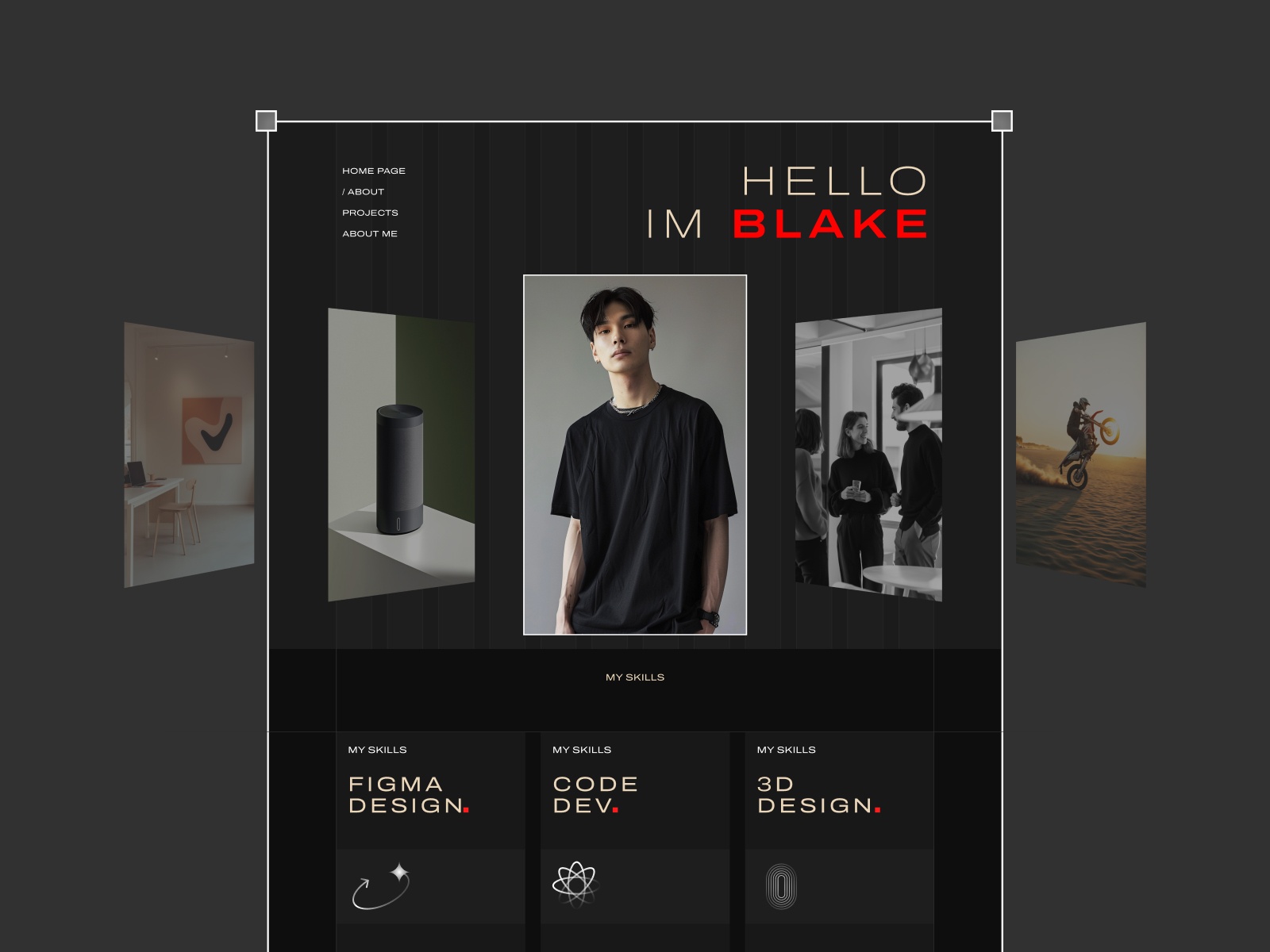 现代作品集网站设计灵感，作品集 Framer 网站模板详情图 2