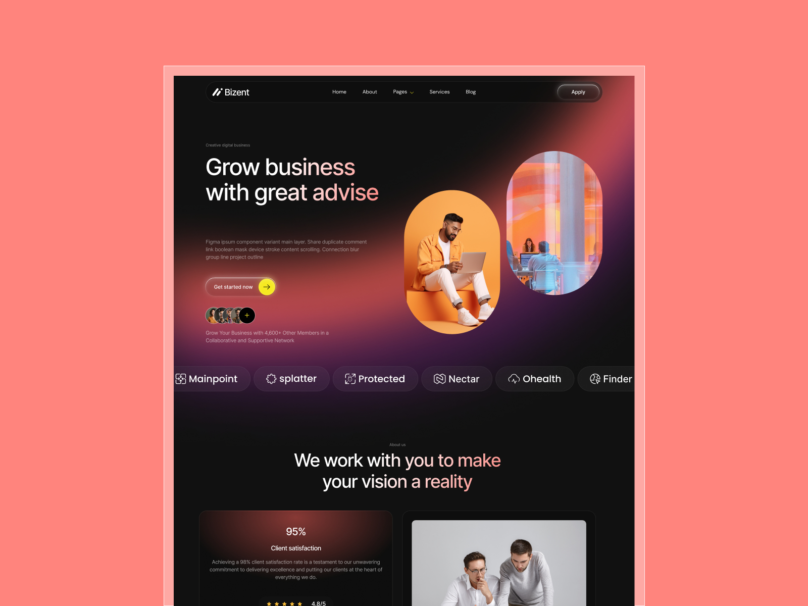 创意机构官网设计灵感，SaaS、设计工作室 Framer 网站模板详情图 1