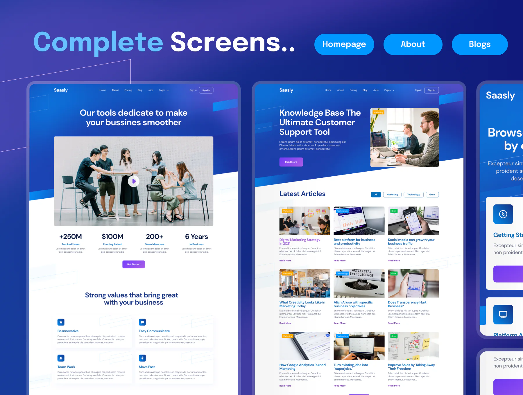 技术和 SaaS 网站和移动 UI 套件详情图 5