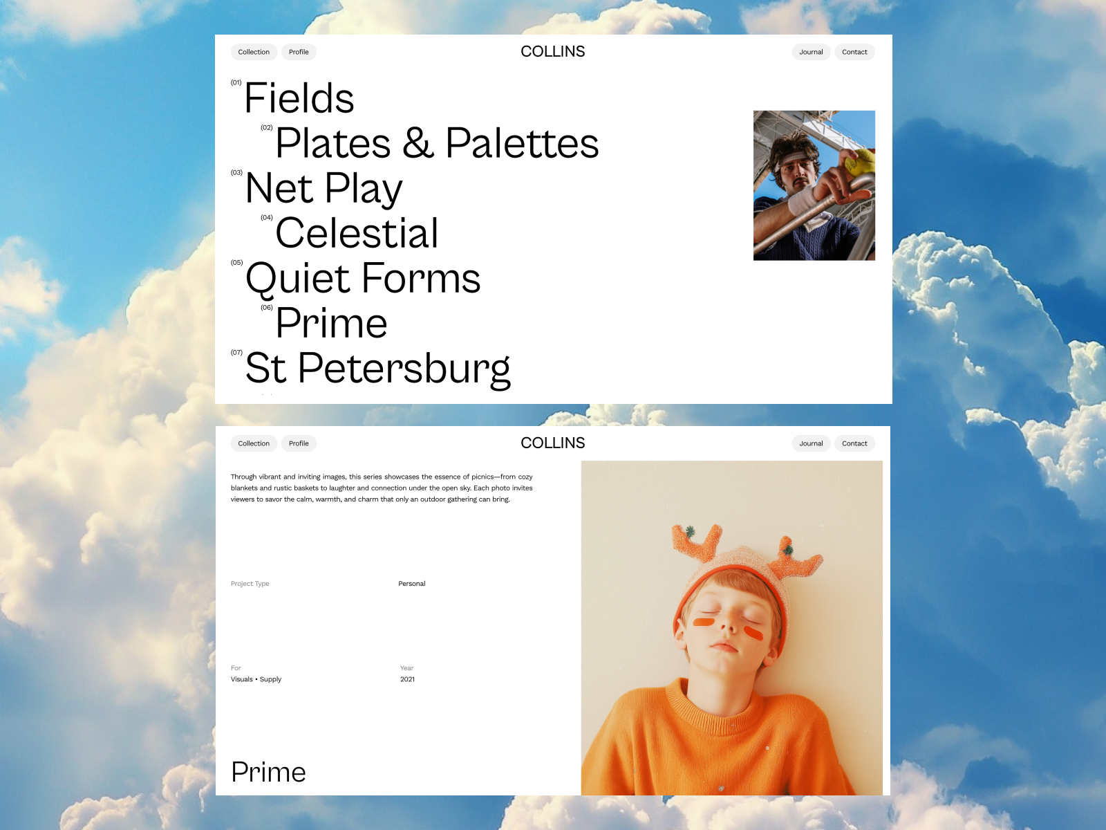 作品集网站设计灵感，作品集 Framer 网站模板详情图 1