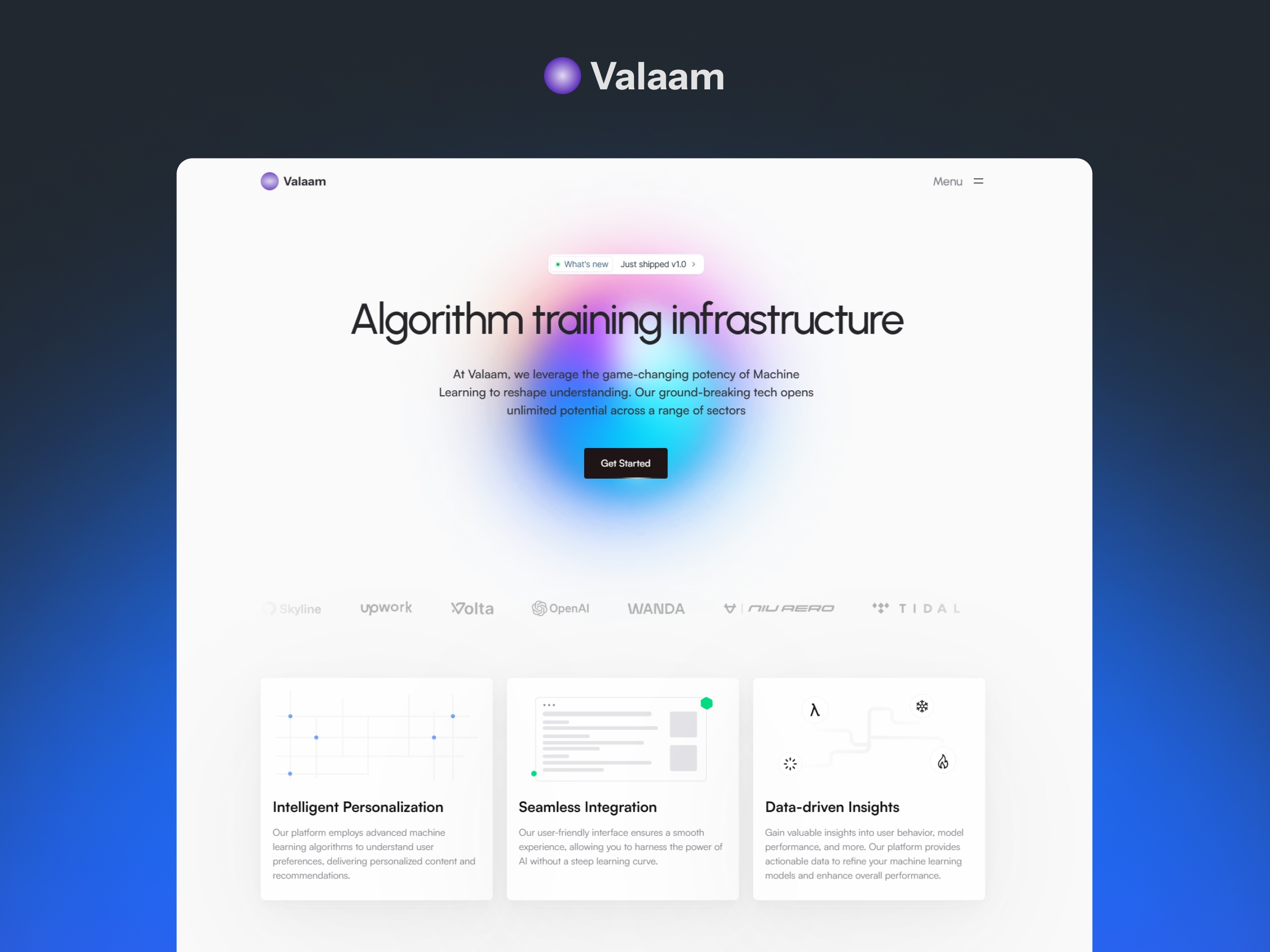 极简现代落地页设计案例，人工智能、教育培训 Framer 网站模板详情图 1