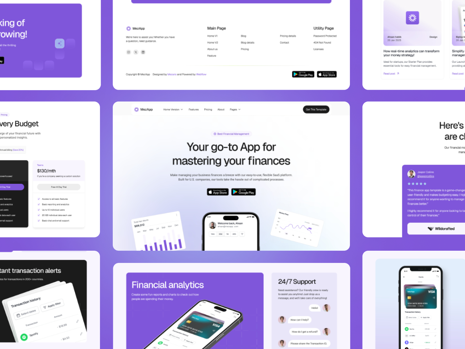 SaaS 产品官网设计灵感，金融科技、SaaS Framer 网站模板详情图 3