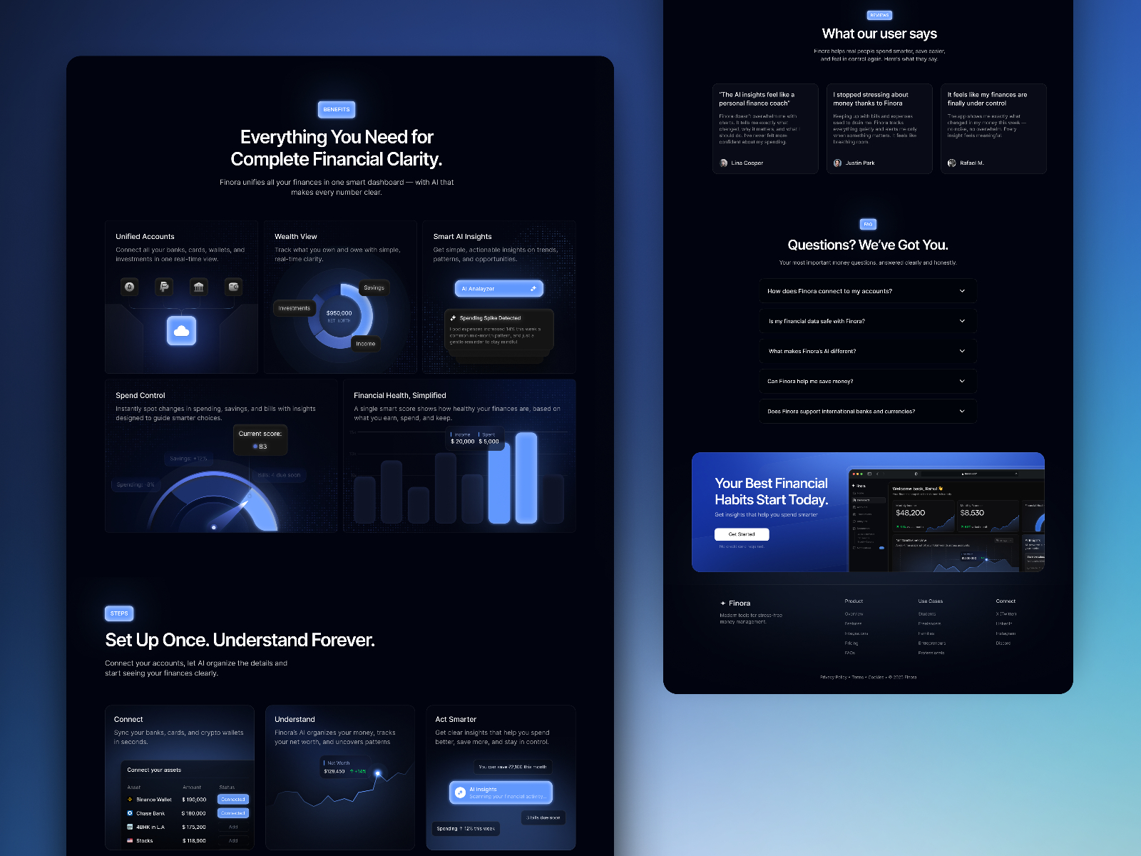 现代动效 AI 产品官网设计灵感，人工智能、金融科技 Framer 网站模板详情图 3
