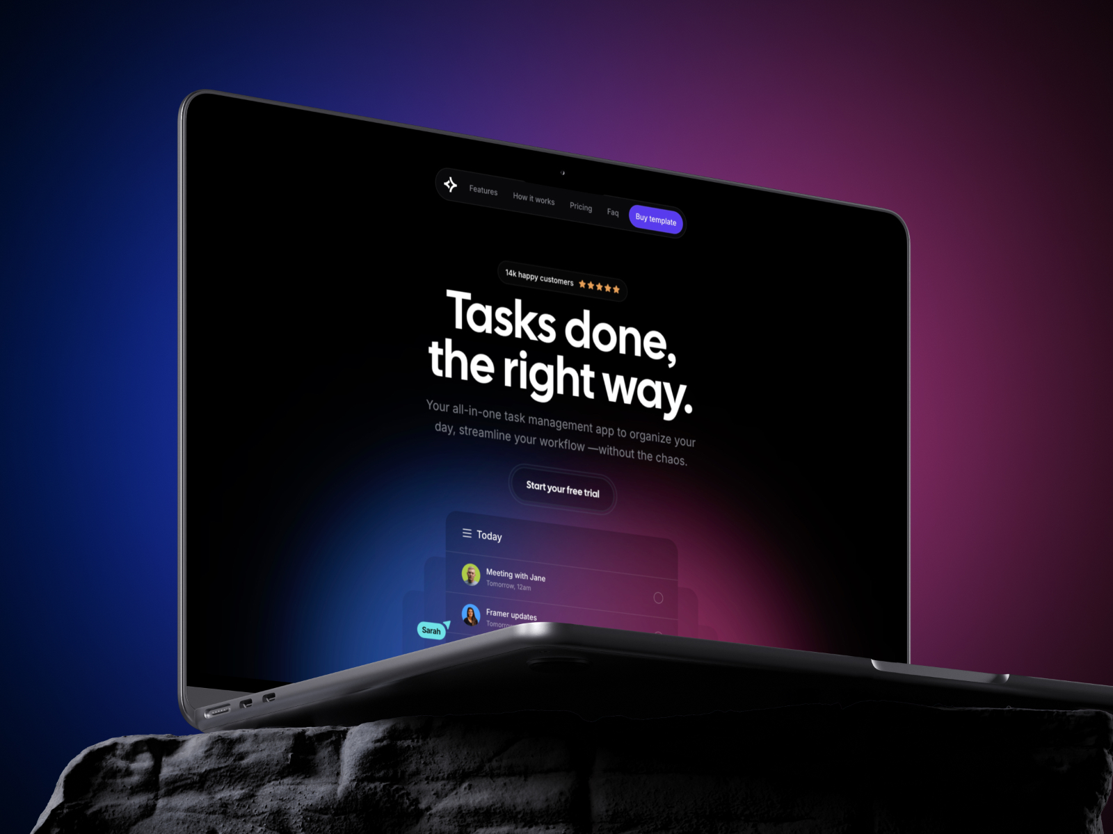 SaaS 产品官网设计灵感，SaaS、企业官网 Framer 网站模板详情图 1