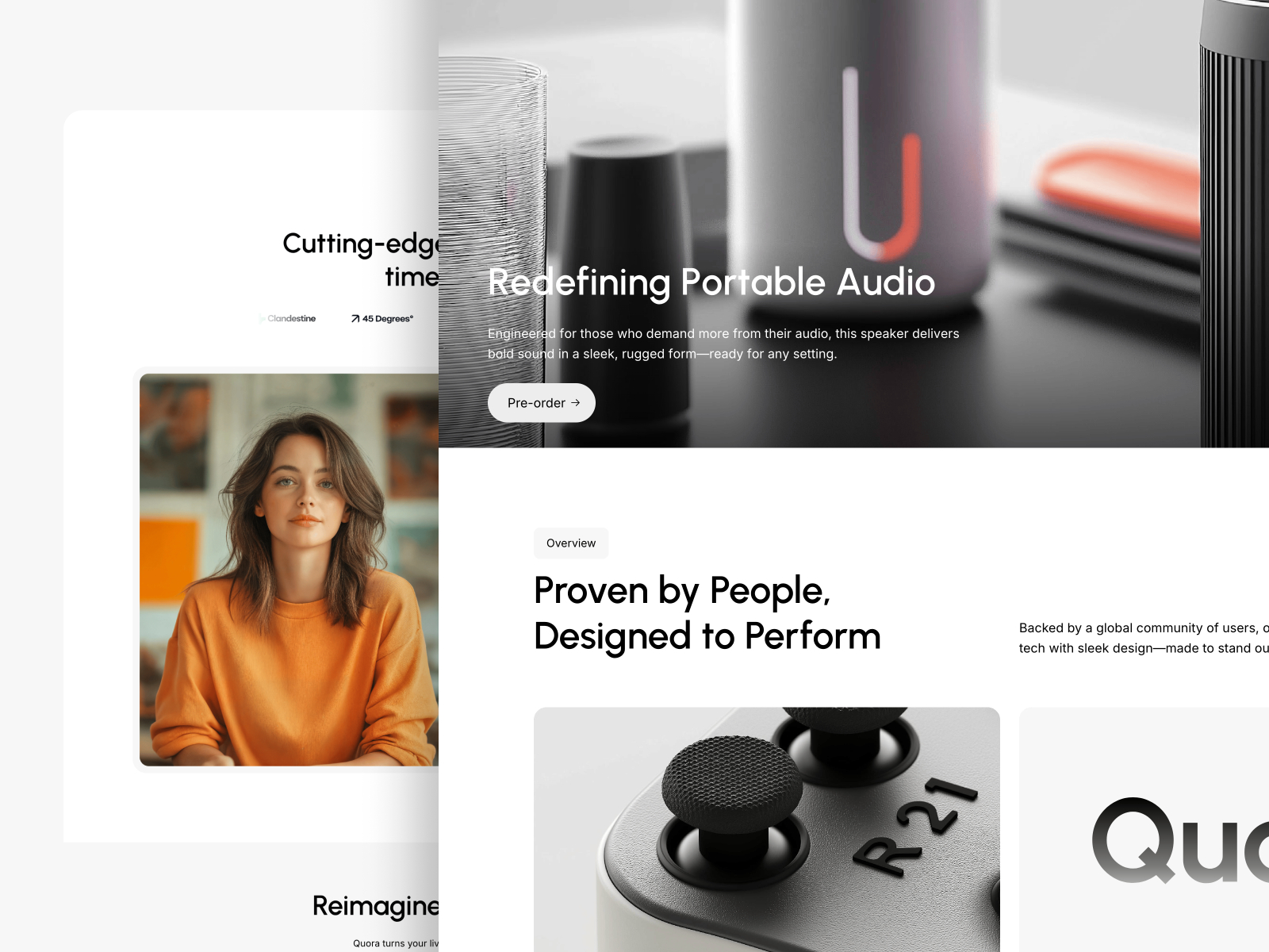 极简现代电商网站设计灵感，电商、SaaS Framer 网站模板详情图 4