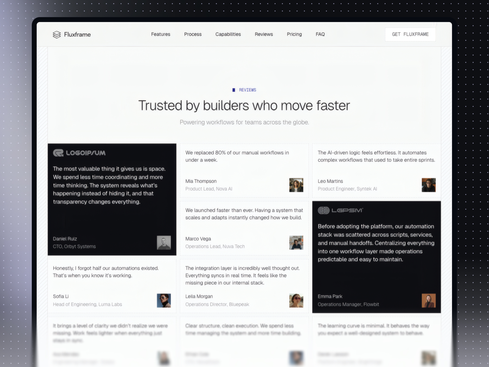 黑白极简现代 SaaS 产品官网设计灵感，SaaS、落地页 Framer 网站模板详情图 4