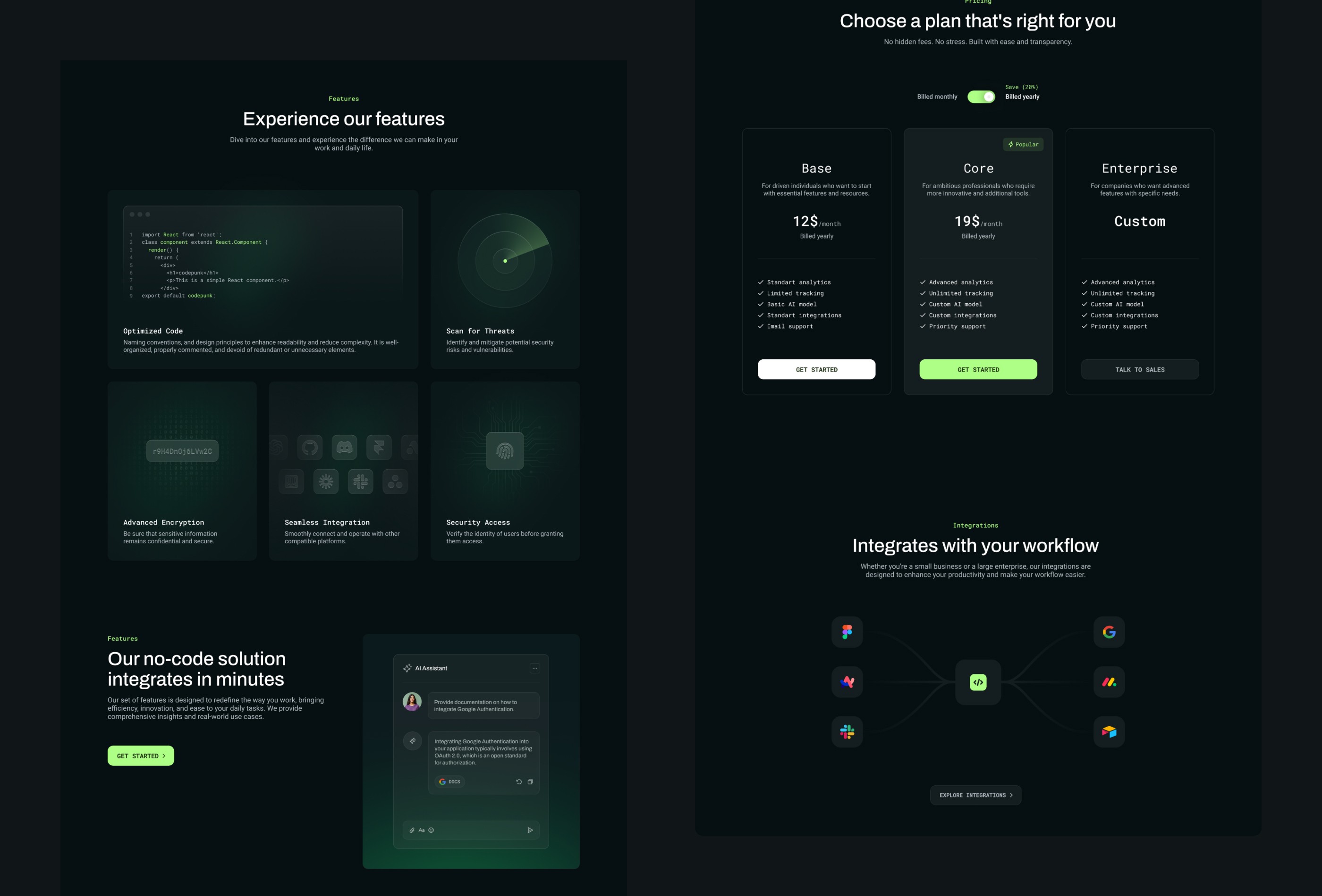 现代专业 AI 产品官网设计灵感，Web3、人工智能 Framer 网站模板详情图 3
