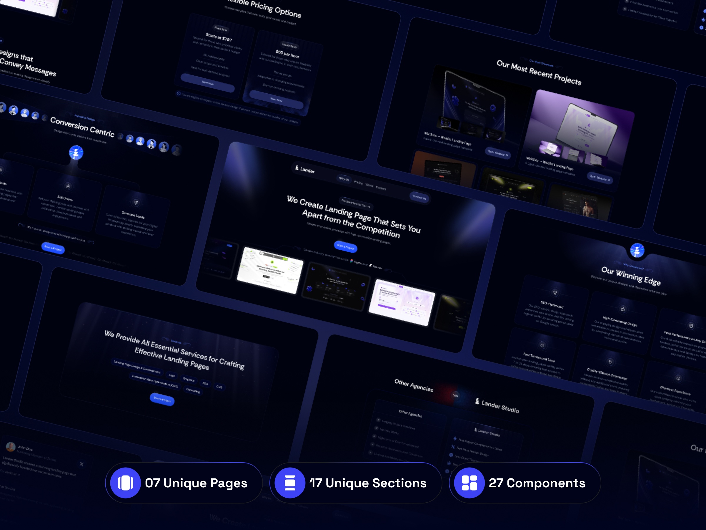 创意机构官网设计灵感，SaaS、设计工作室 Framer 网站模板详情图 4